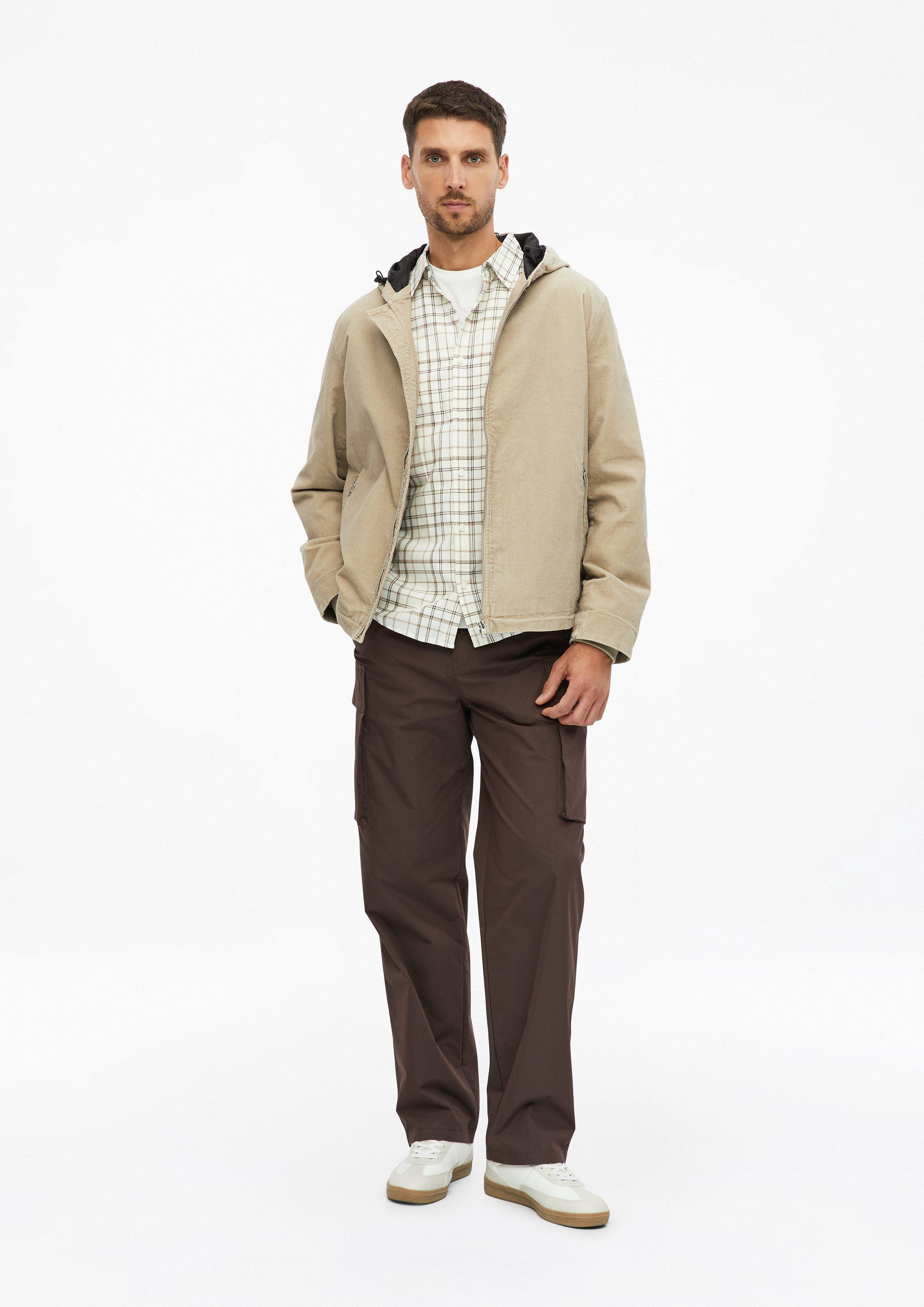 Hommes Veste sportive en velours côtelé en coton stretch en beige de s.Oliver