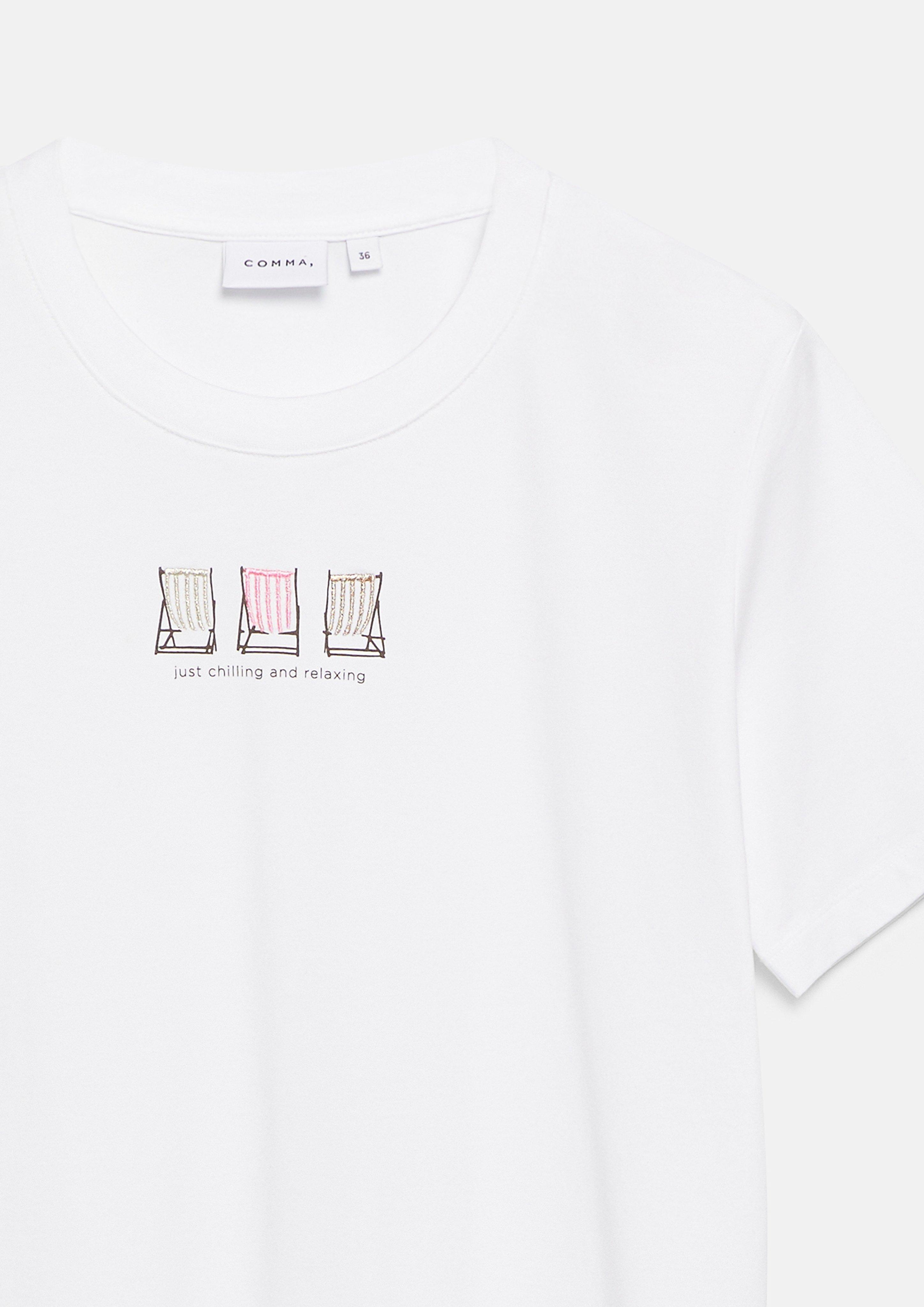 T-Shirt in white by COMMA
