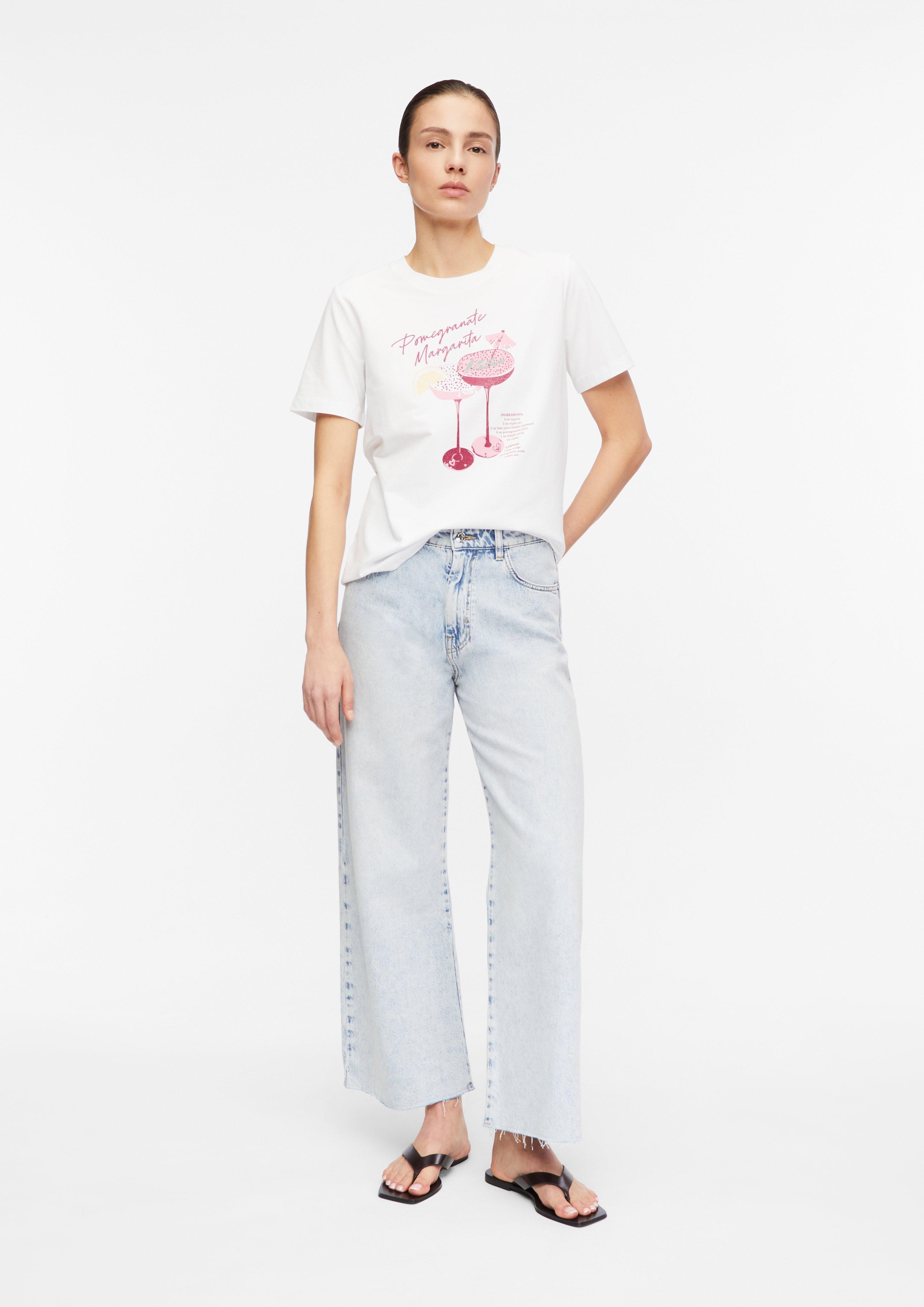 T-Shirt mit Artwork in  von COMMA