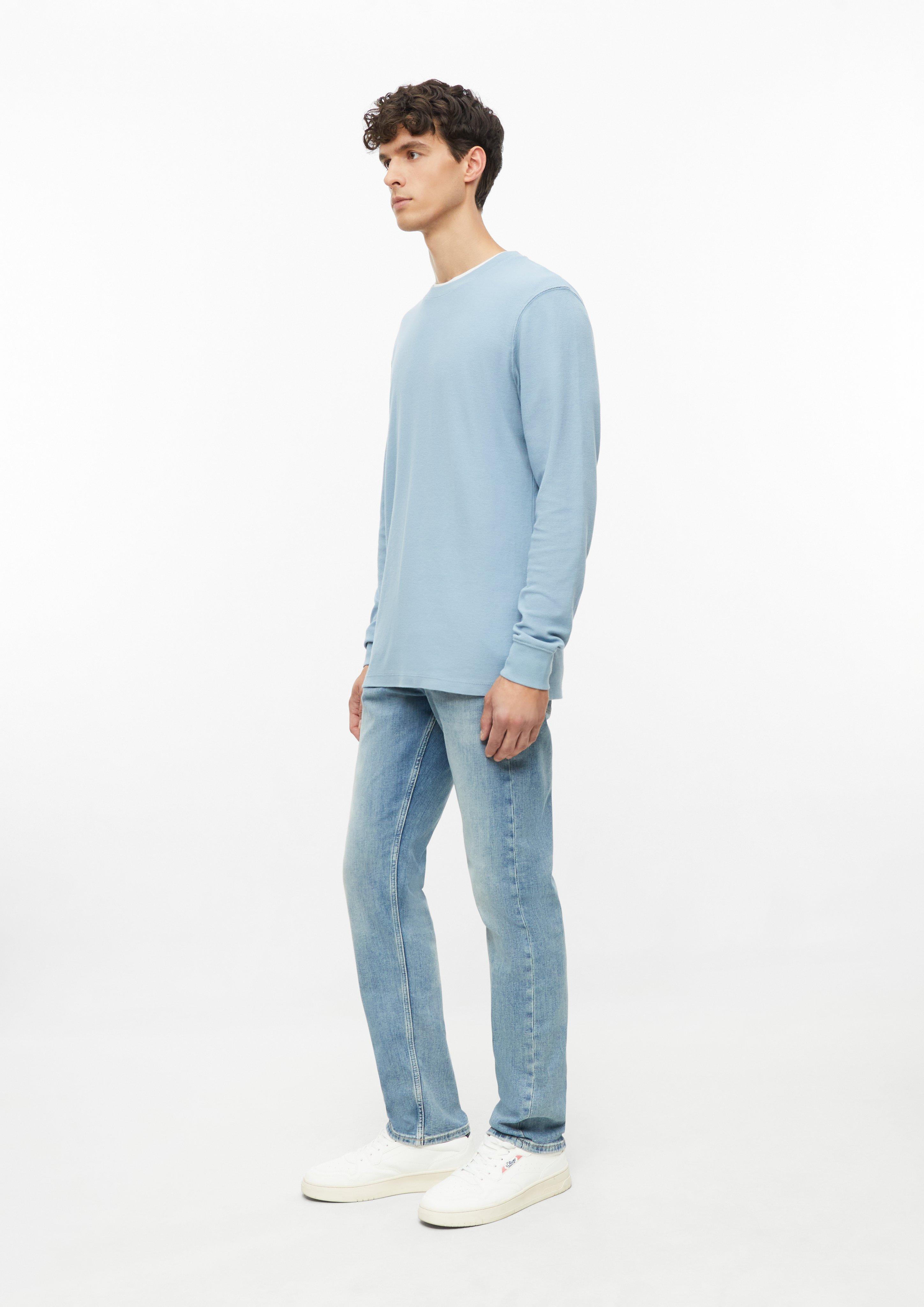 Herren Langarmshirt aus Waffel-Jersey in blau von s.Oliver