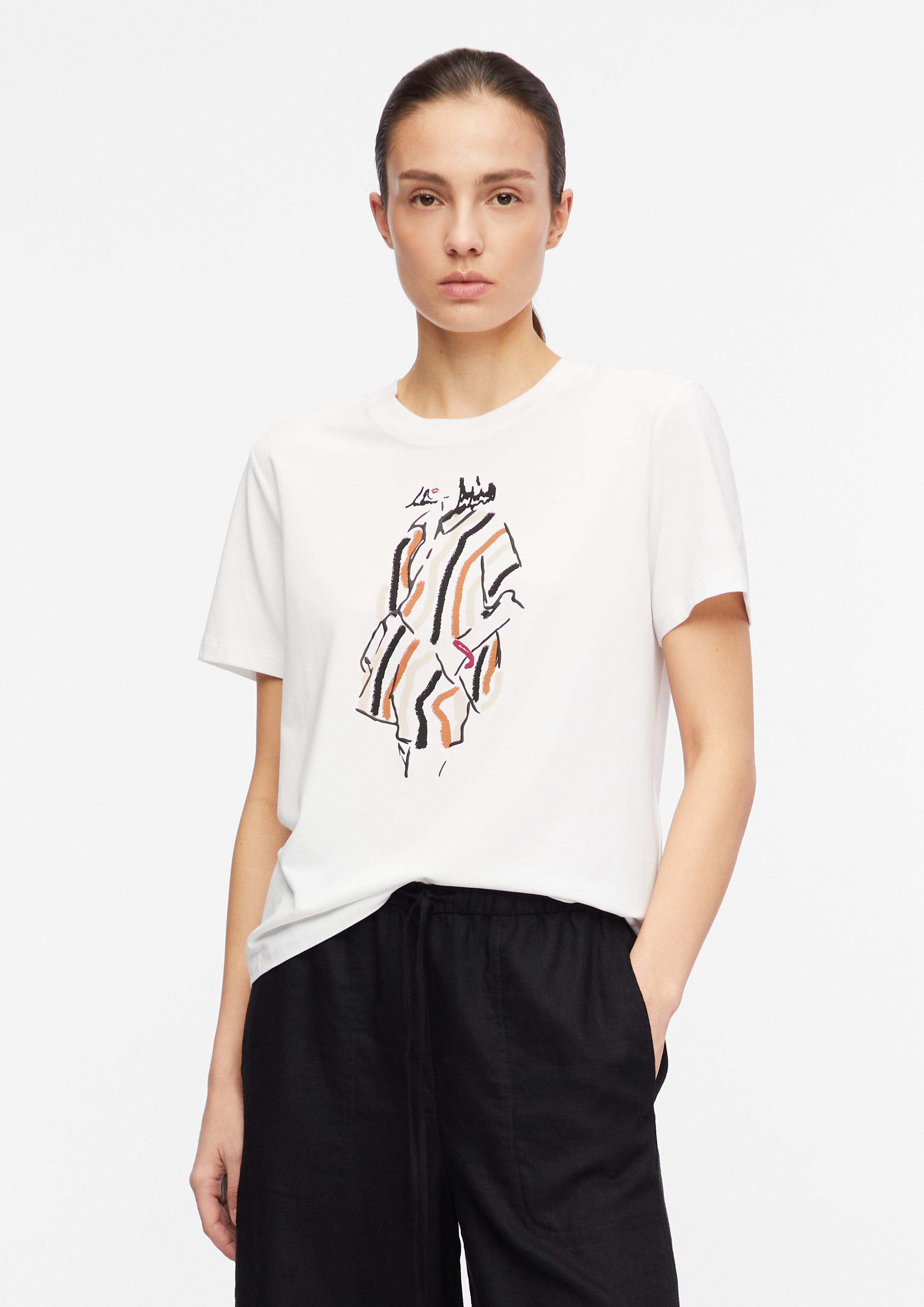 T-Shirt in weiß von COMMA