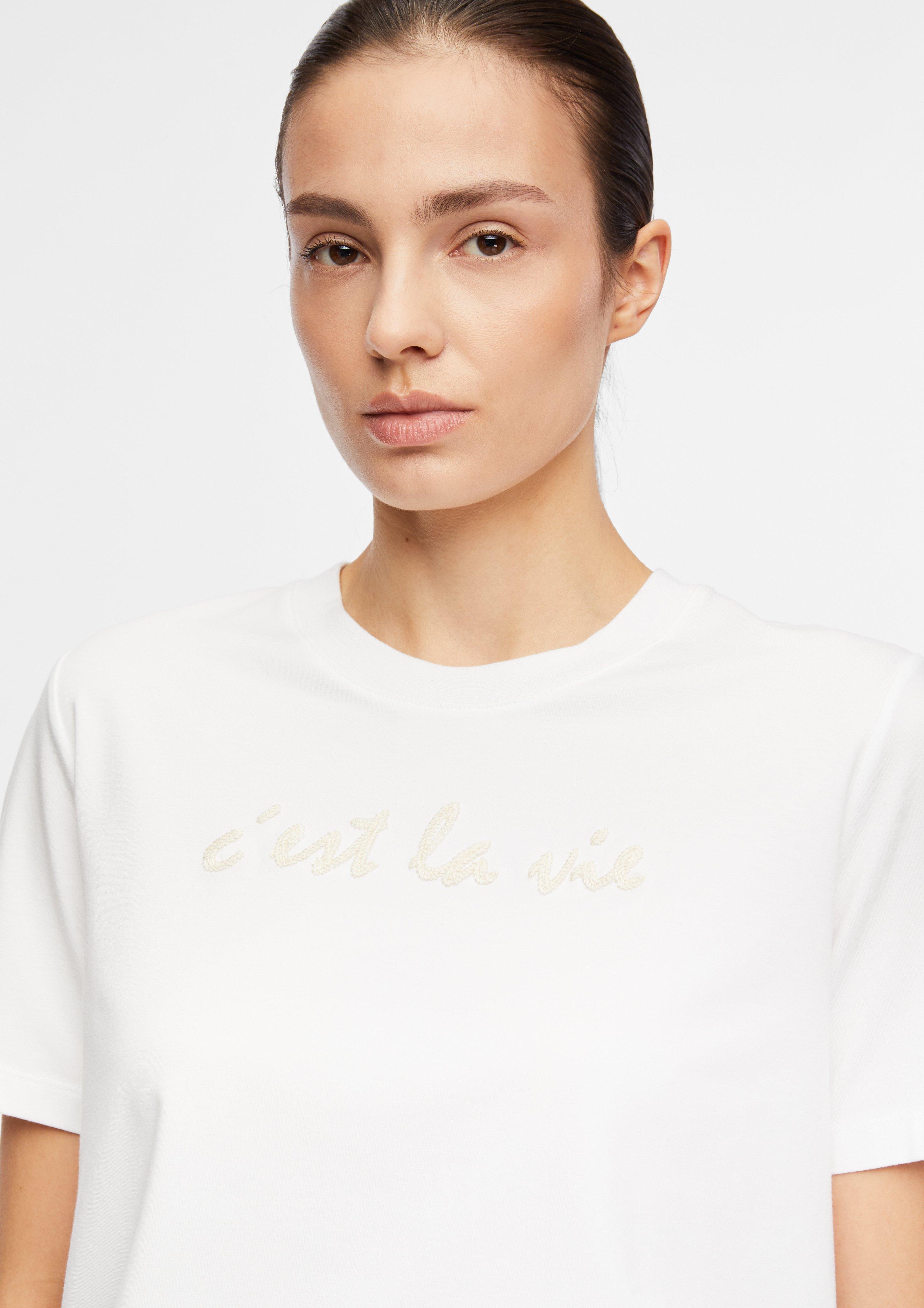 T-Shirt in weiß von COMMA