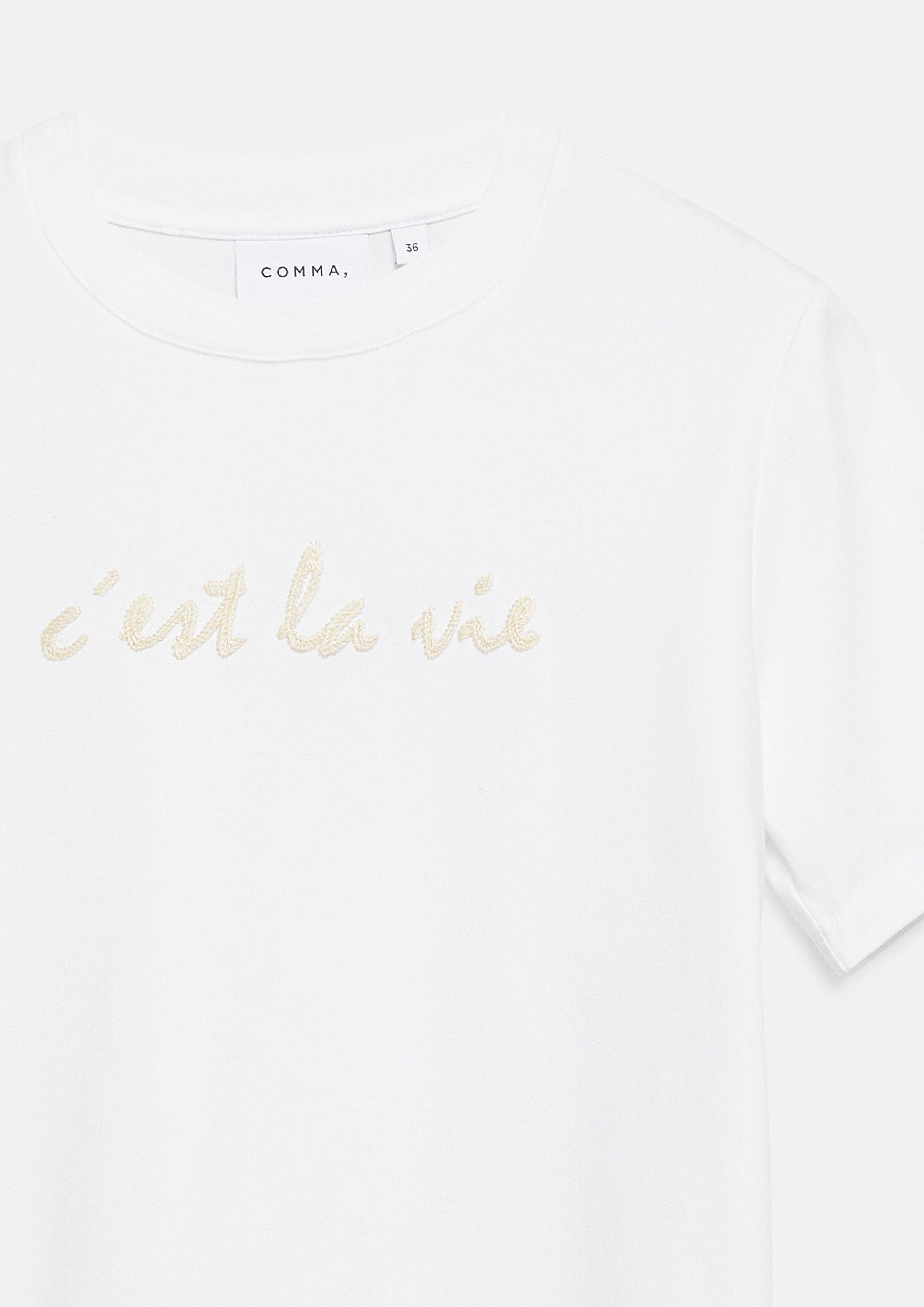 T-Shirt in weiß von COMMA