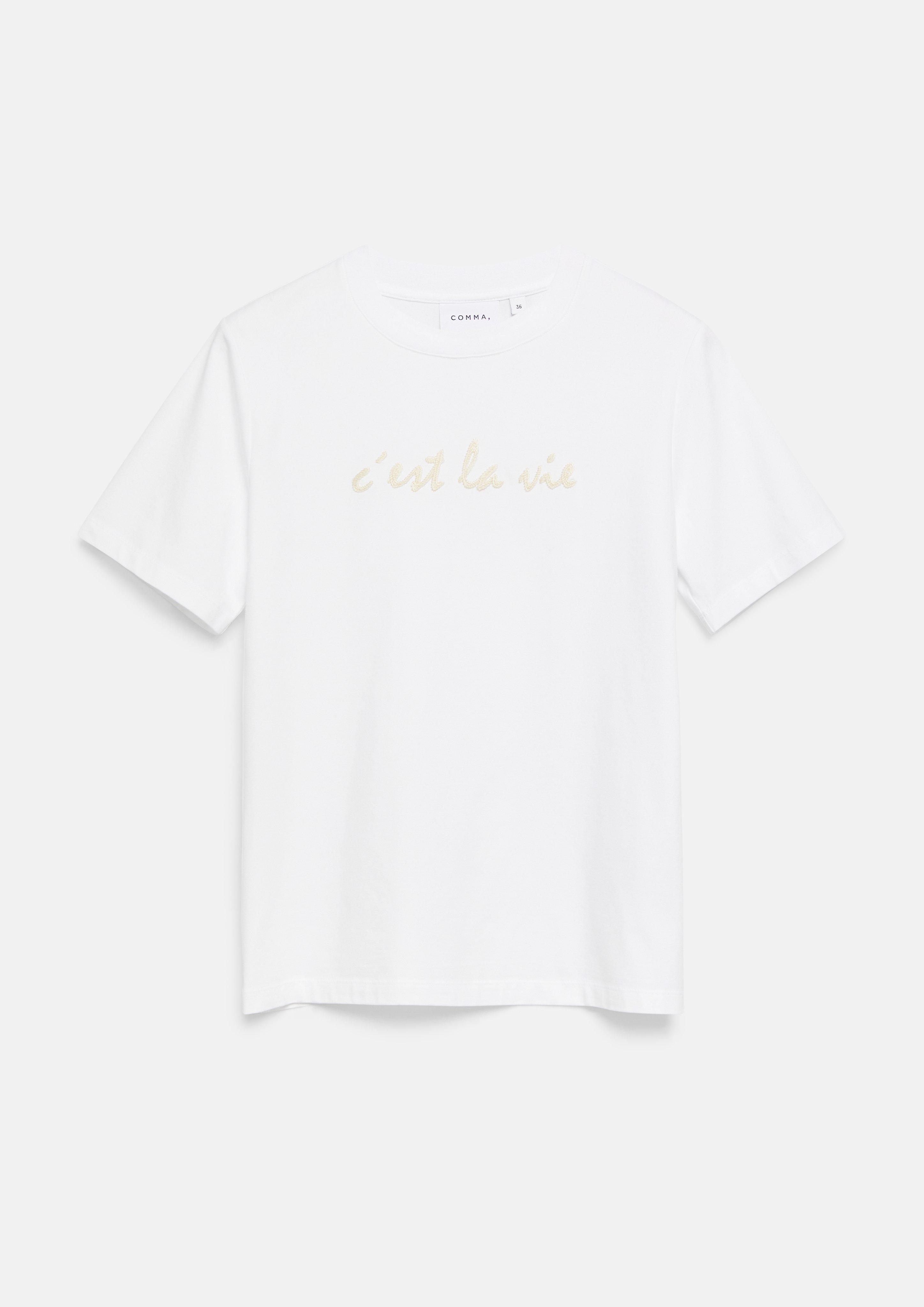 T-Shirt in weiß von COMMA