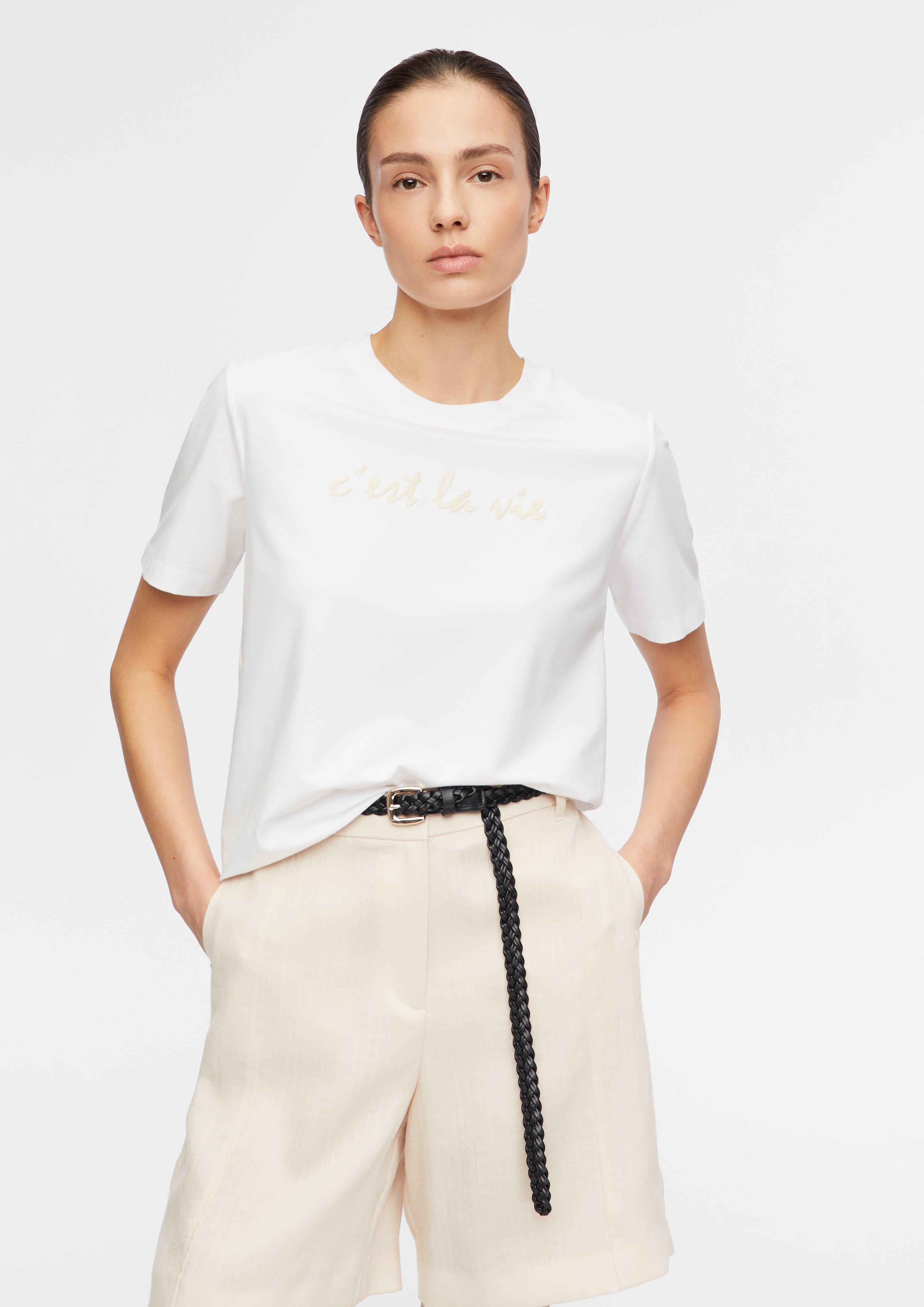 T-Shirt in weiß von COMMA