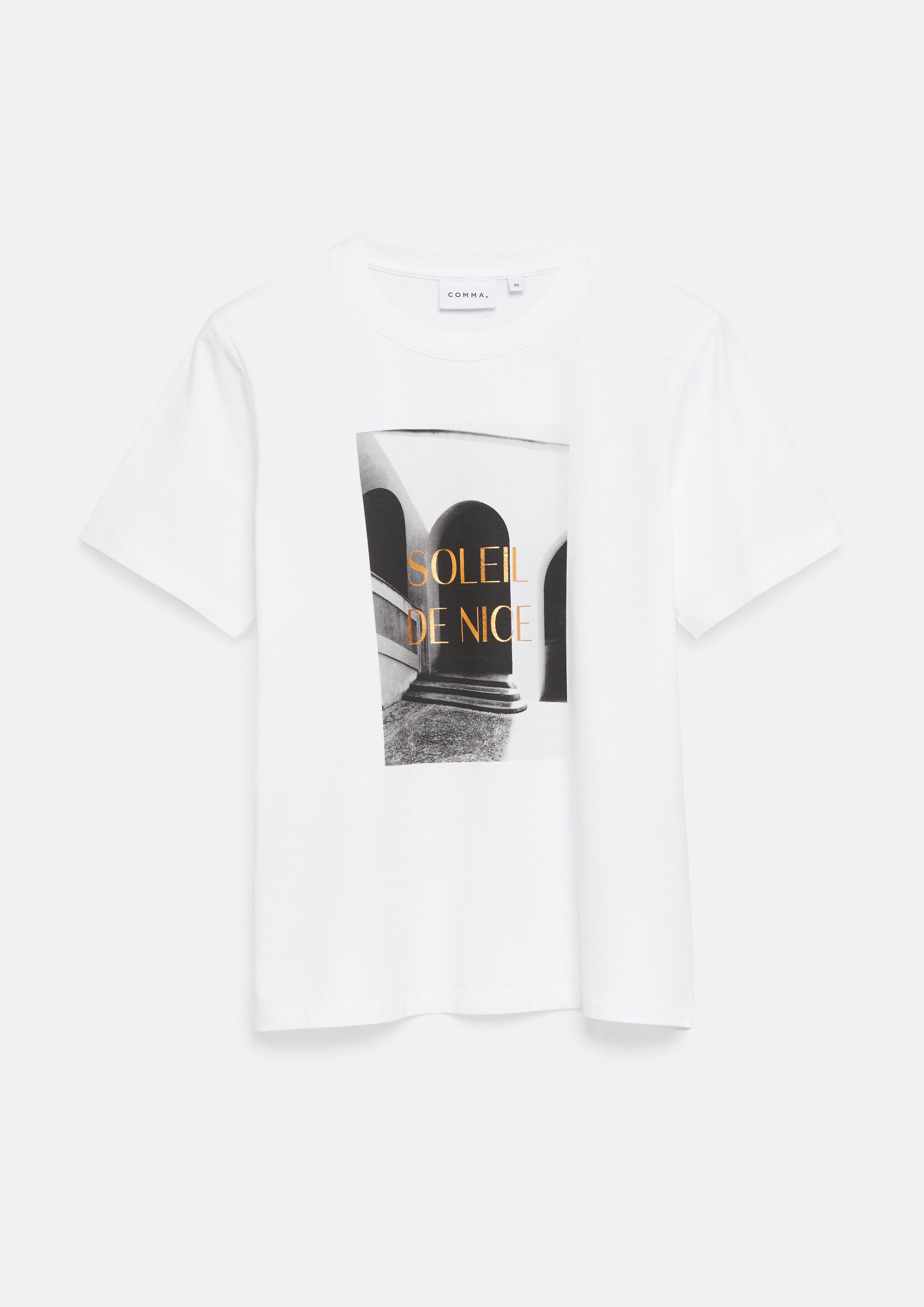 T-Shirt in weiß von COMMA