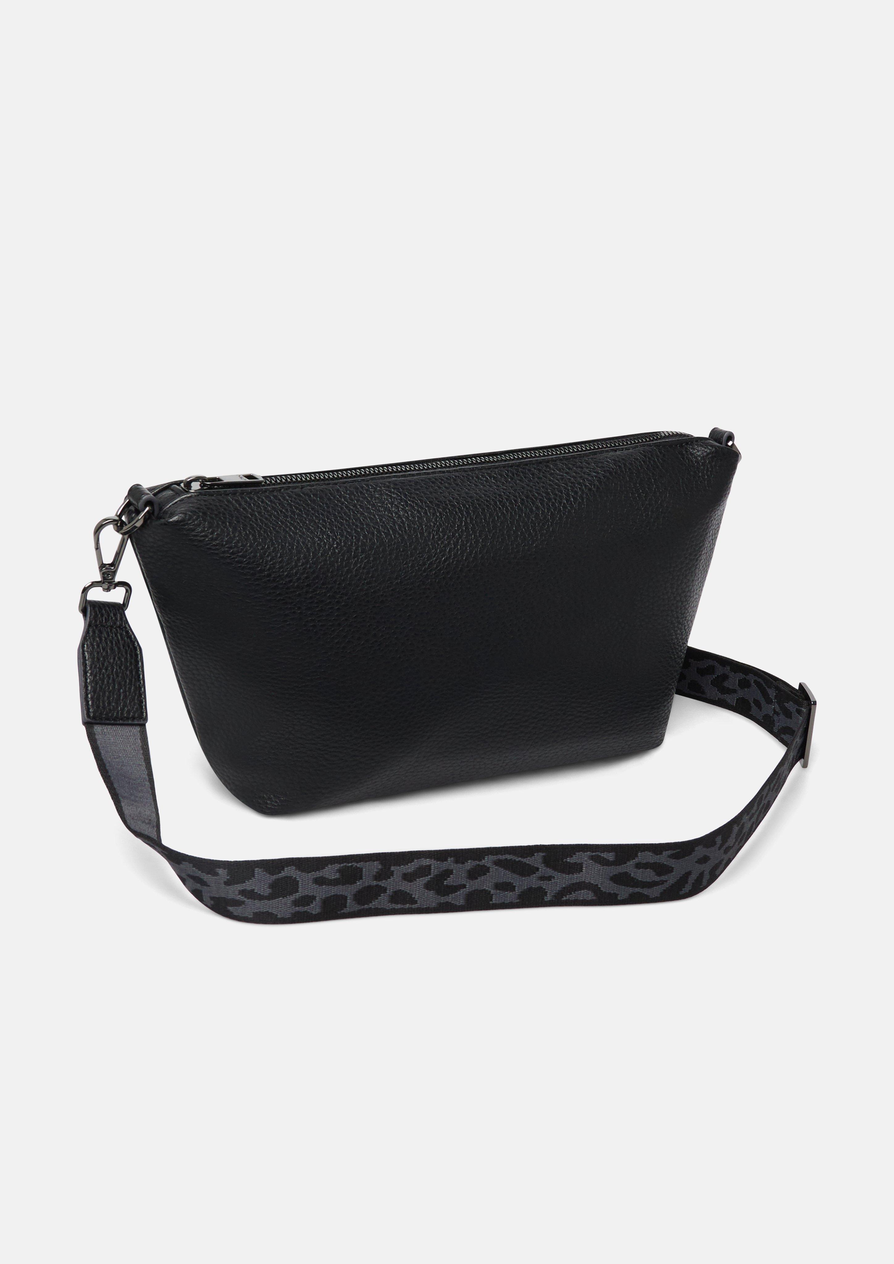 Femmes Sac avec plaque logo et bandoulière réglable en noir de s.Oliver