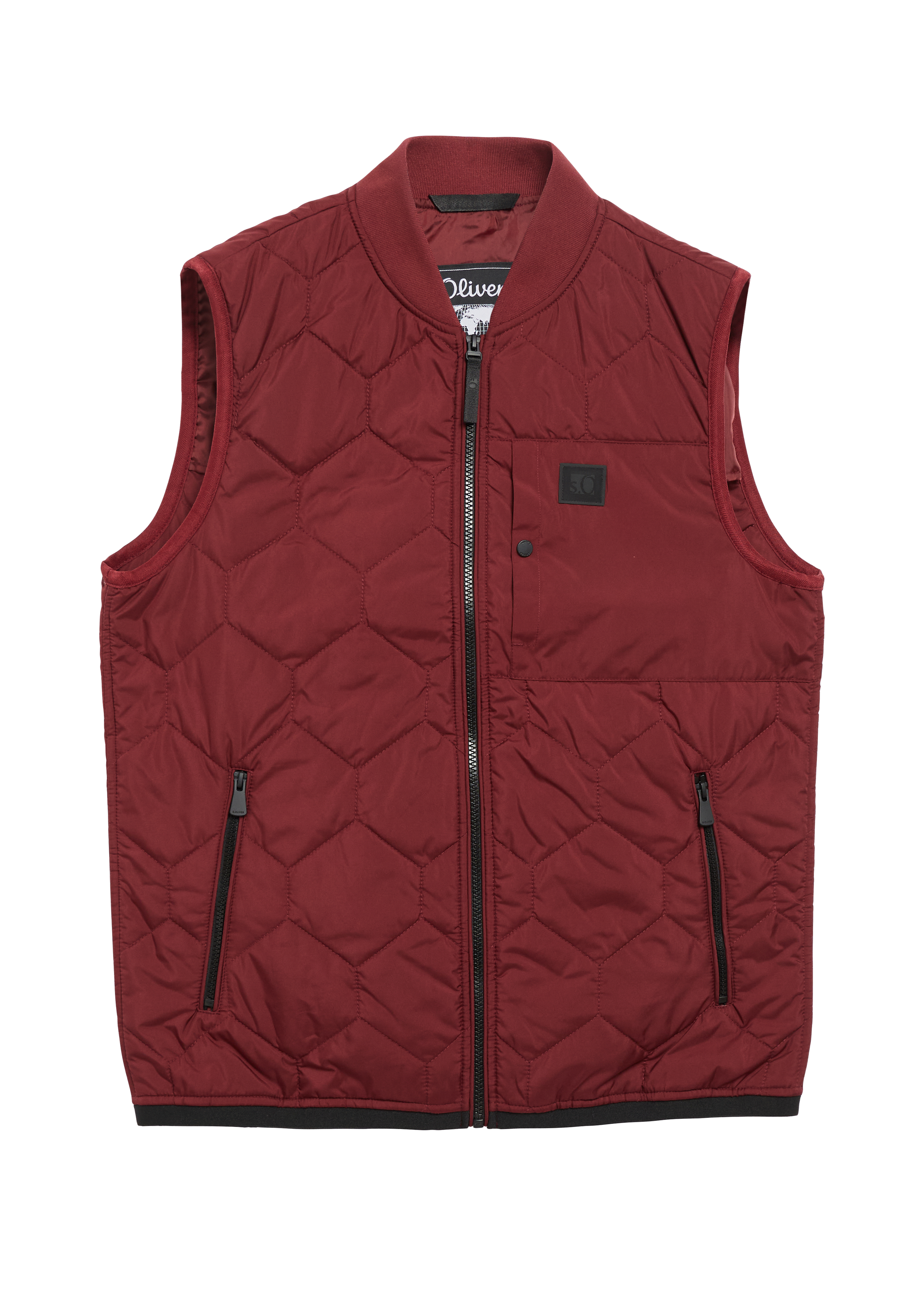 Sportief gewatteerd vest met contrasterende details