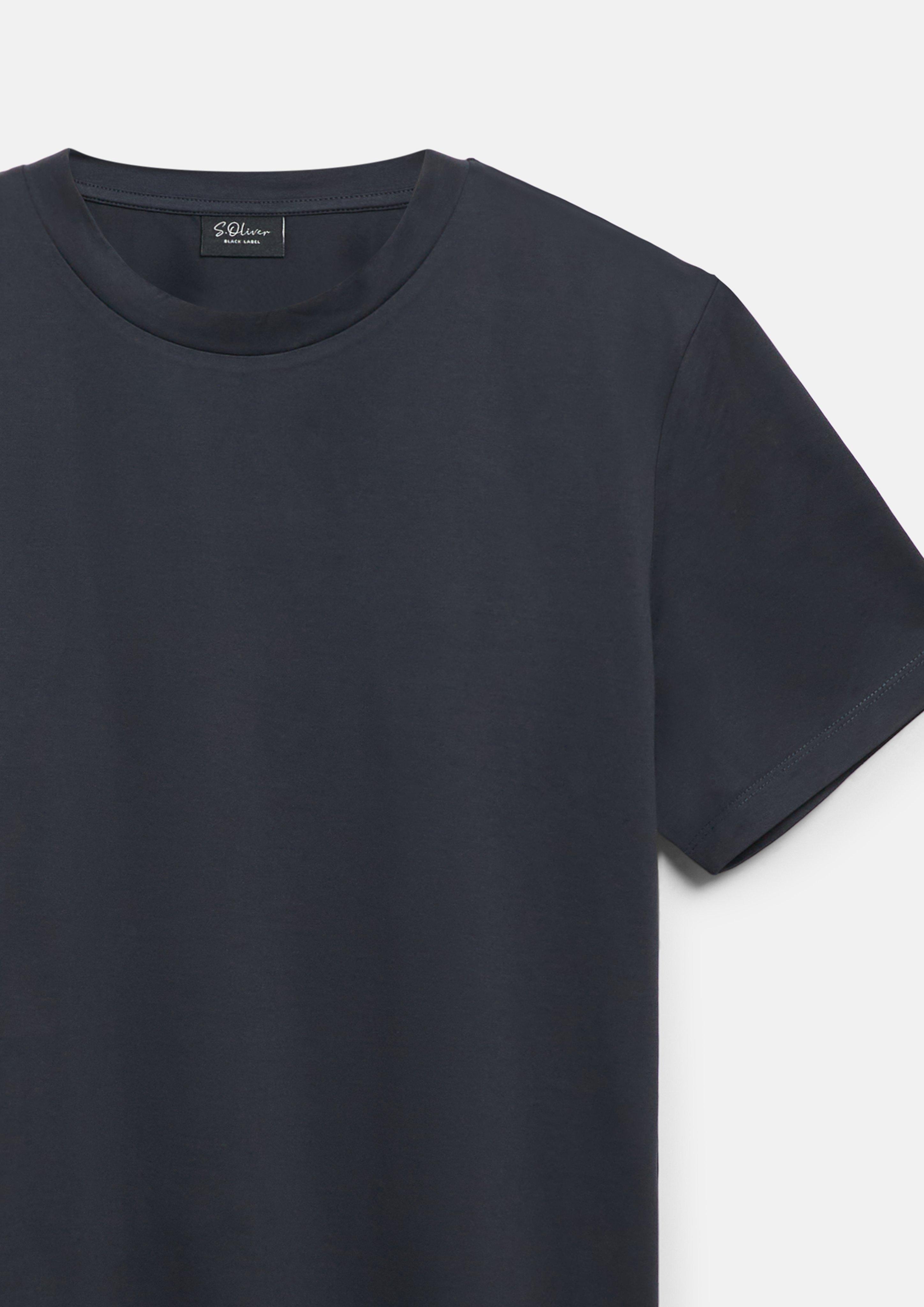 Herren T-Shirt aus Edeljersey in blau von s.Oliver BLACK LABEL