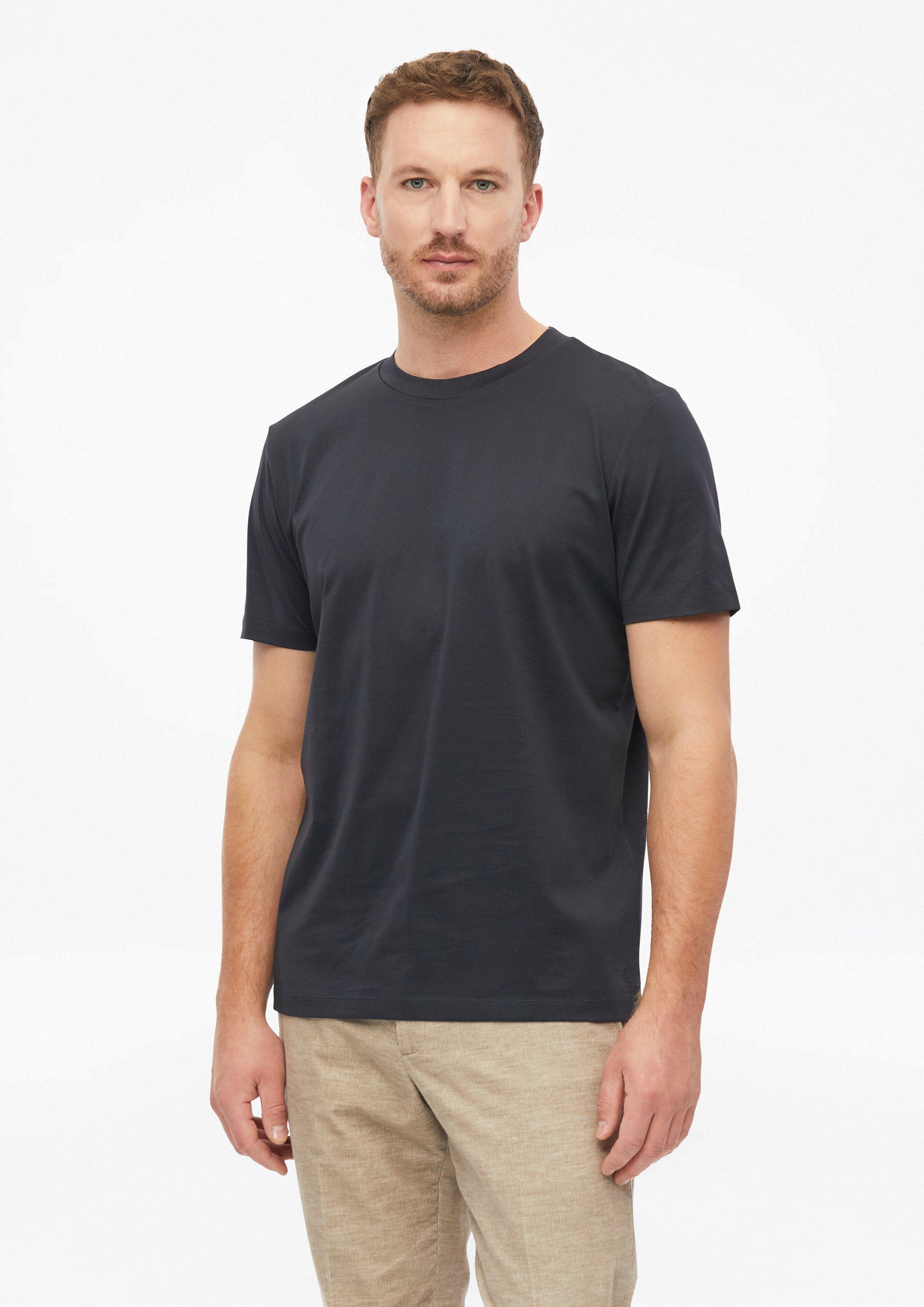 T-shirt en jersey haut de gamme en bleu marine de s.Oliver BLACK LABEL