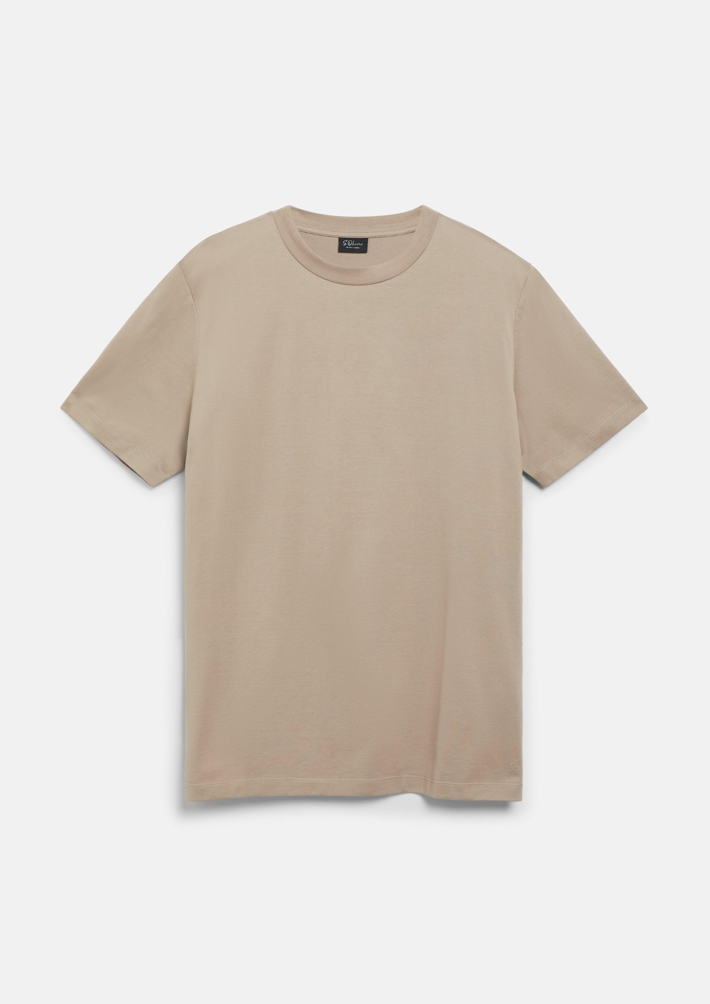 Heren T-shirt van hoogwaardige jersey in zandsteen van s.Oliver BLACK LABEL