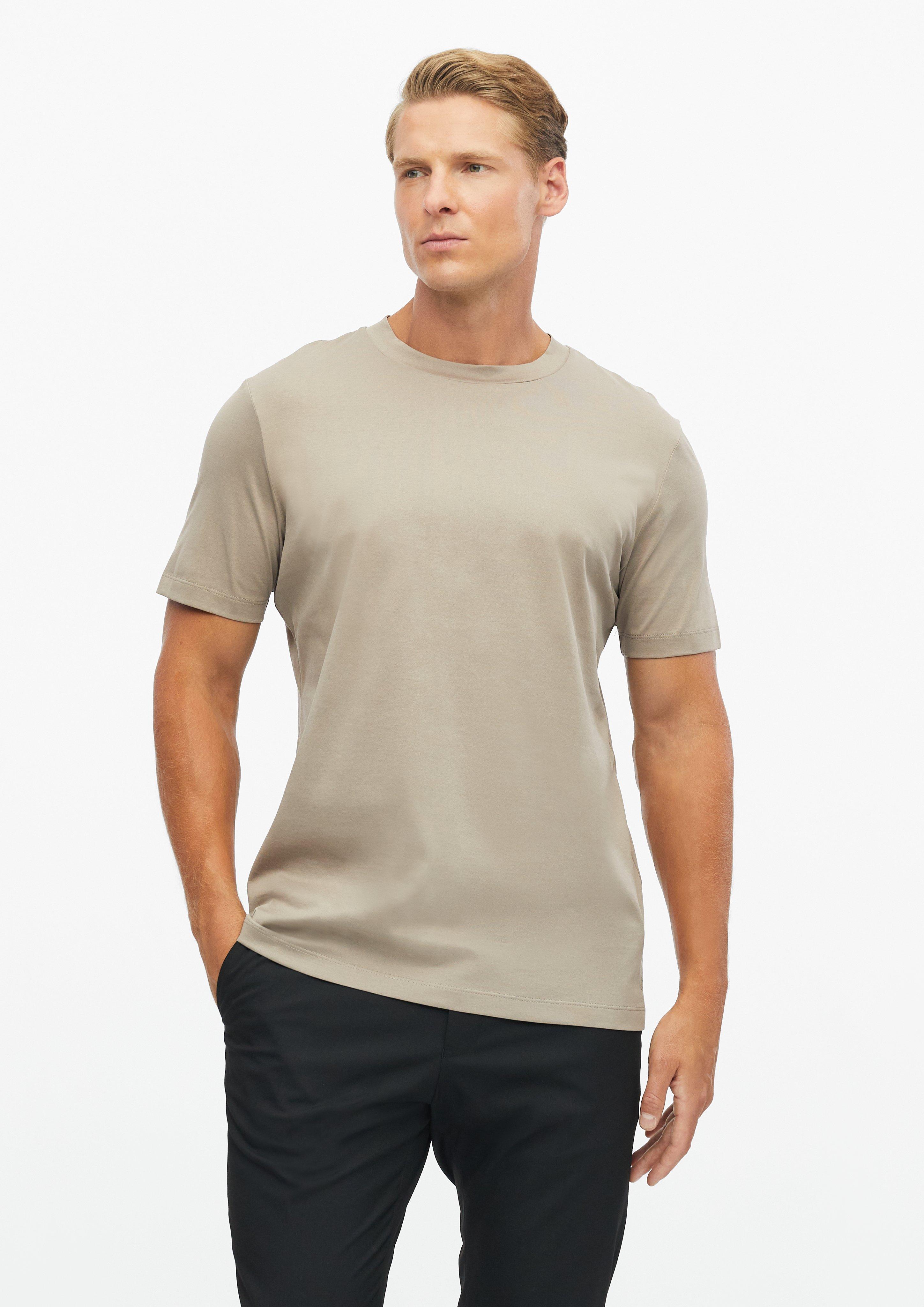T-shirt ze szlachetnego dżerseju w kolorze piaskowiec od s.Oliver BLACK LABEL