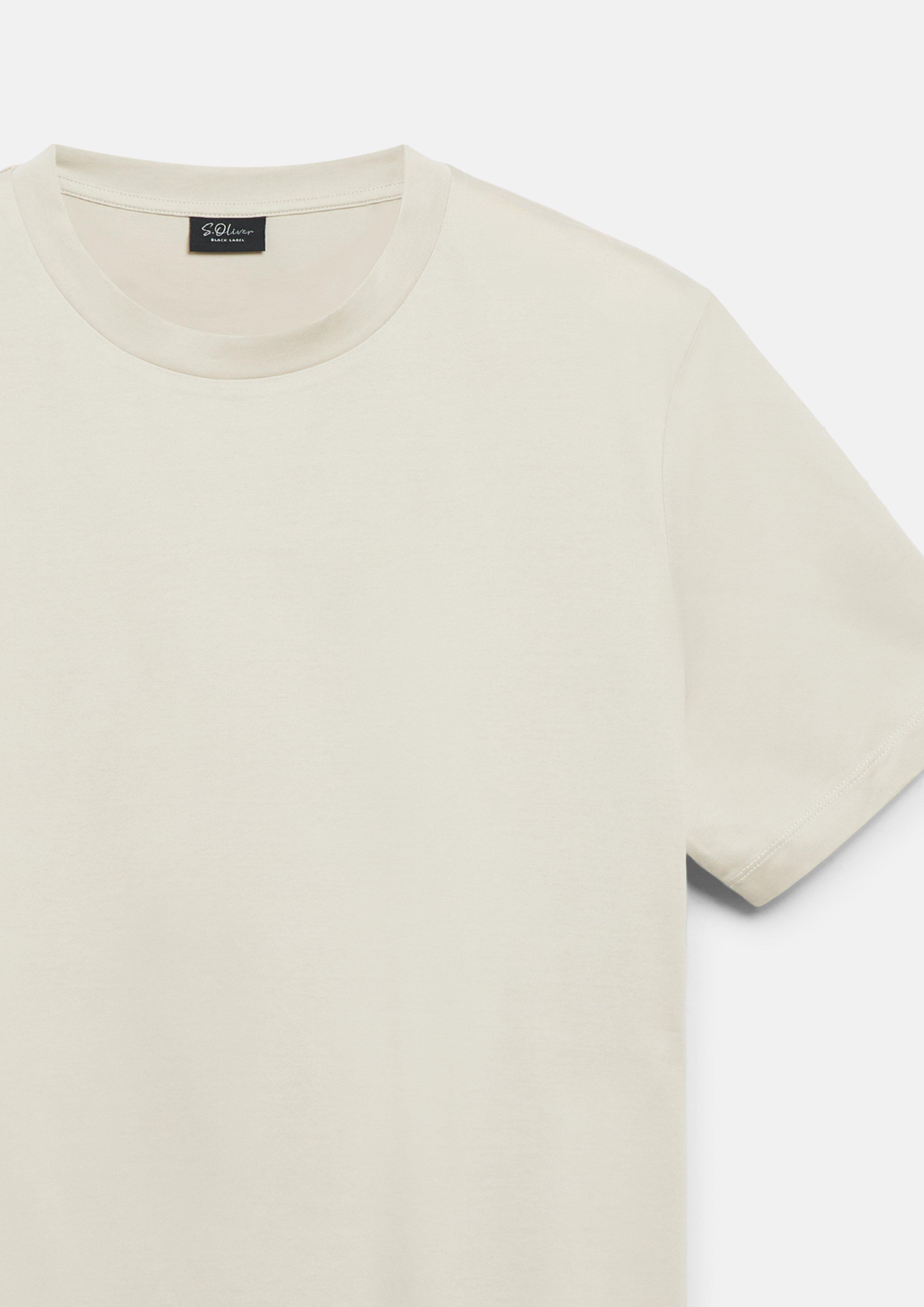Heren T-shirt van hoogwaardige jersey in beige van s.Oliver BLACK LABEL