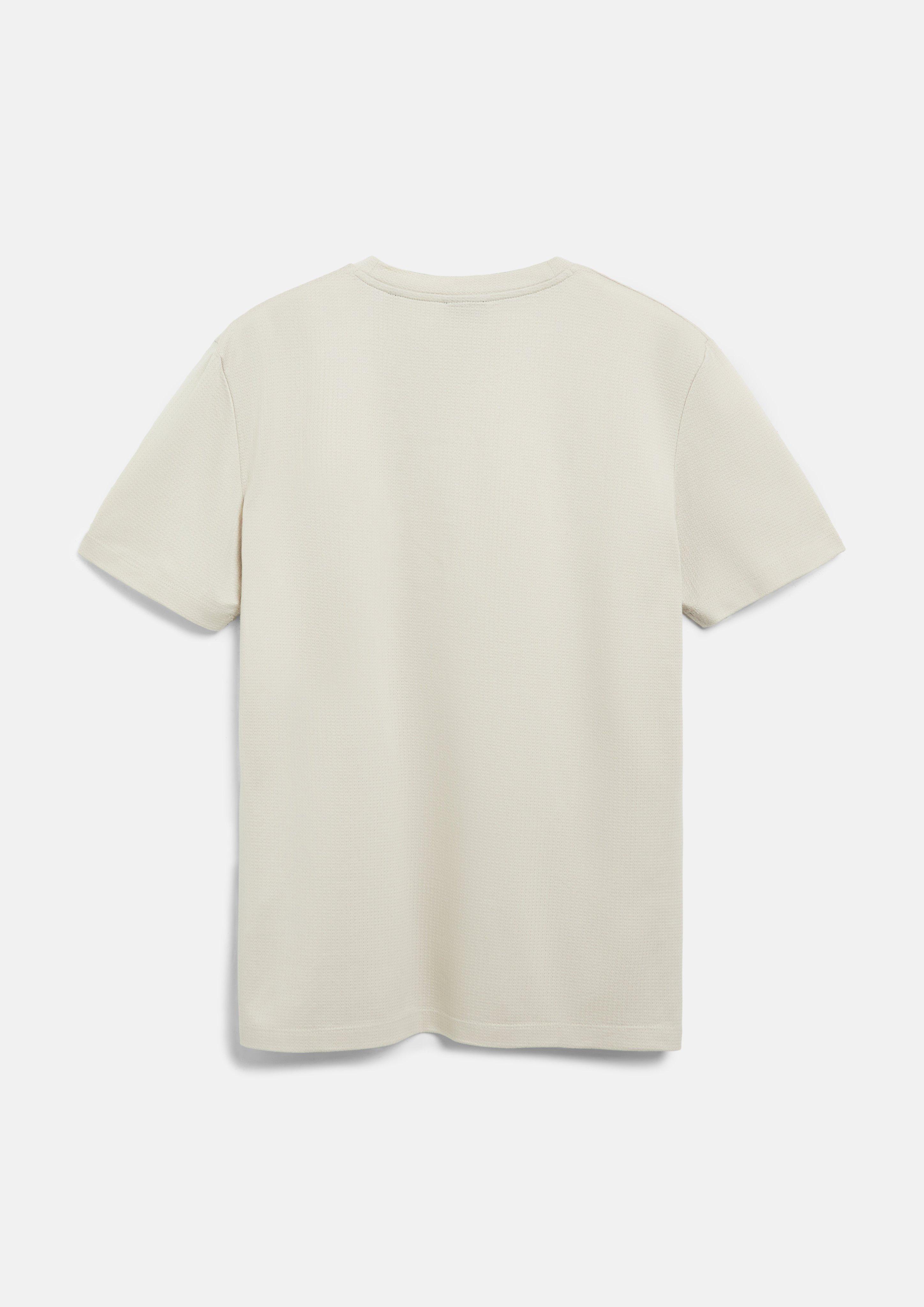 Hommes T-shirt en jacquard de coton mercerisé en beige de s.Oliver BLACK LABEL
