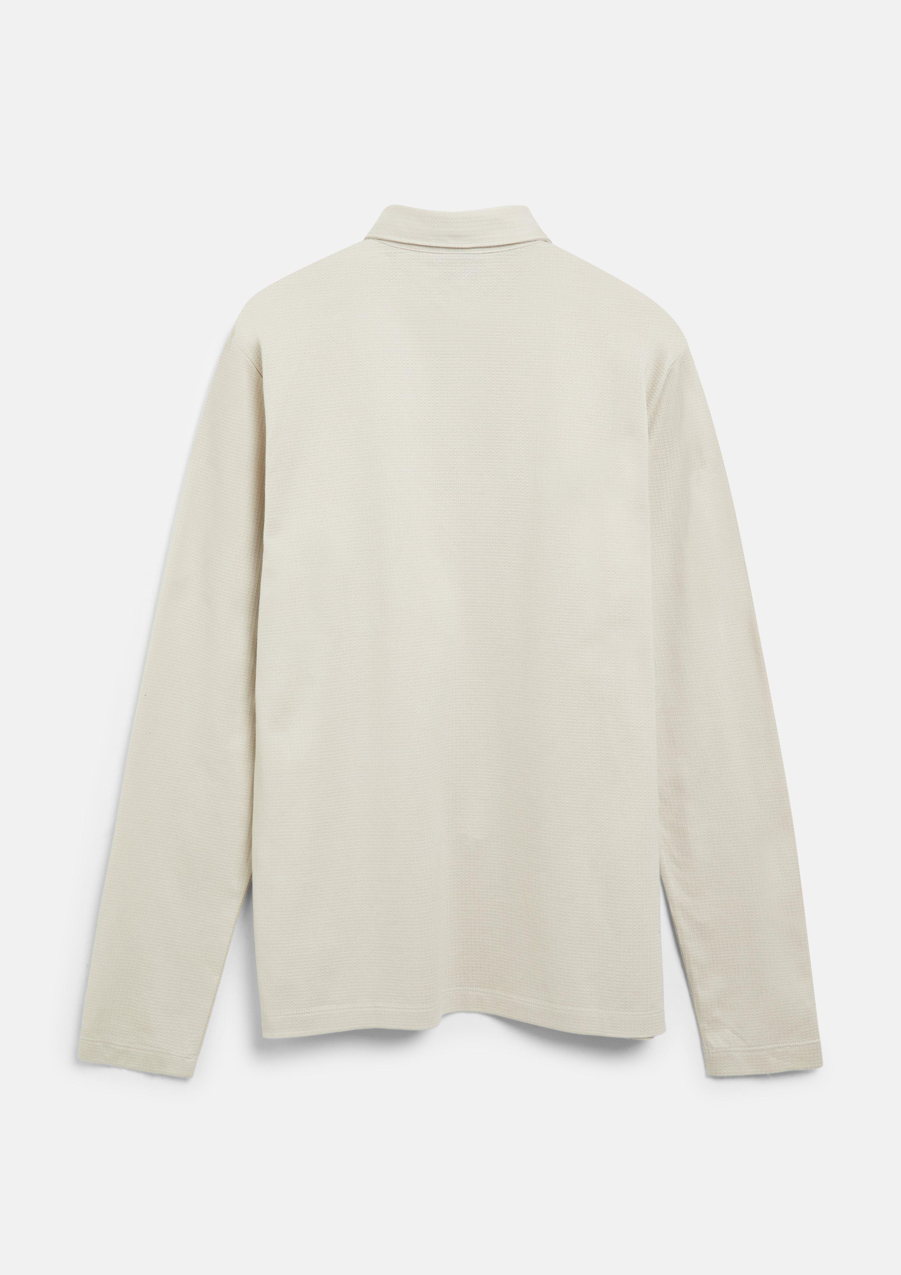 Hommes Polo en jacquard de coton mercerisé en beige de s.Oliver BLACK LABEL