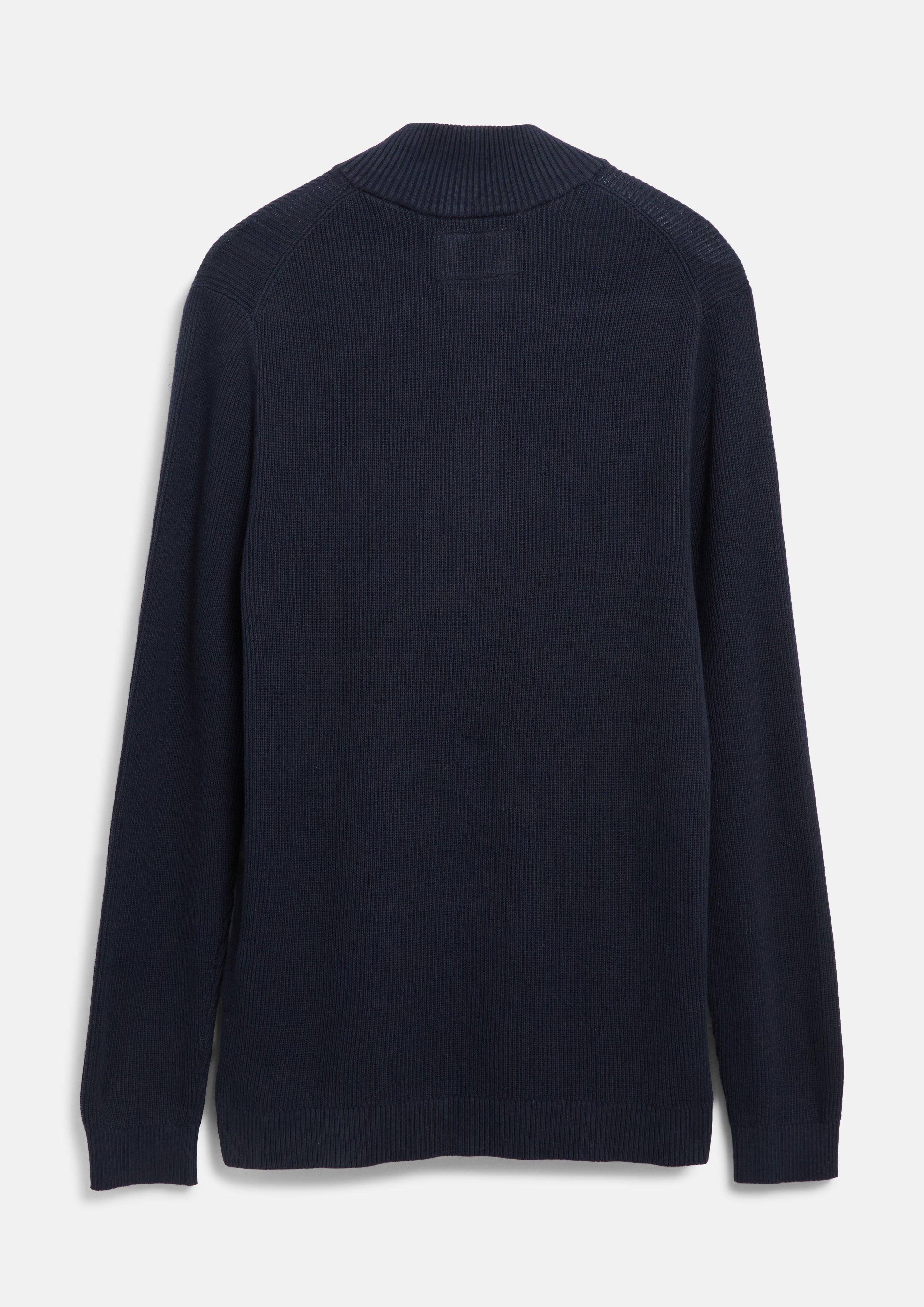 Hommes Pull en maille texturée à col roulé en bleu de s.Oliver
