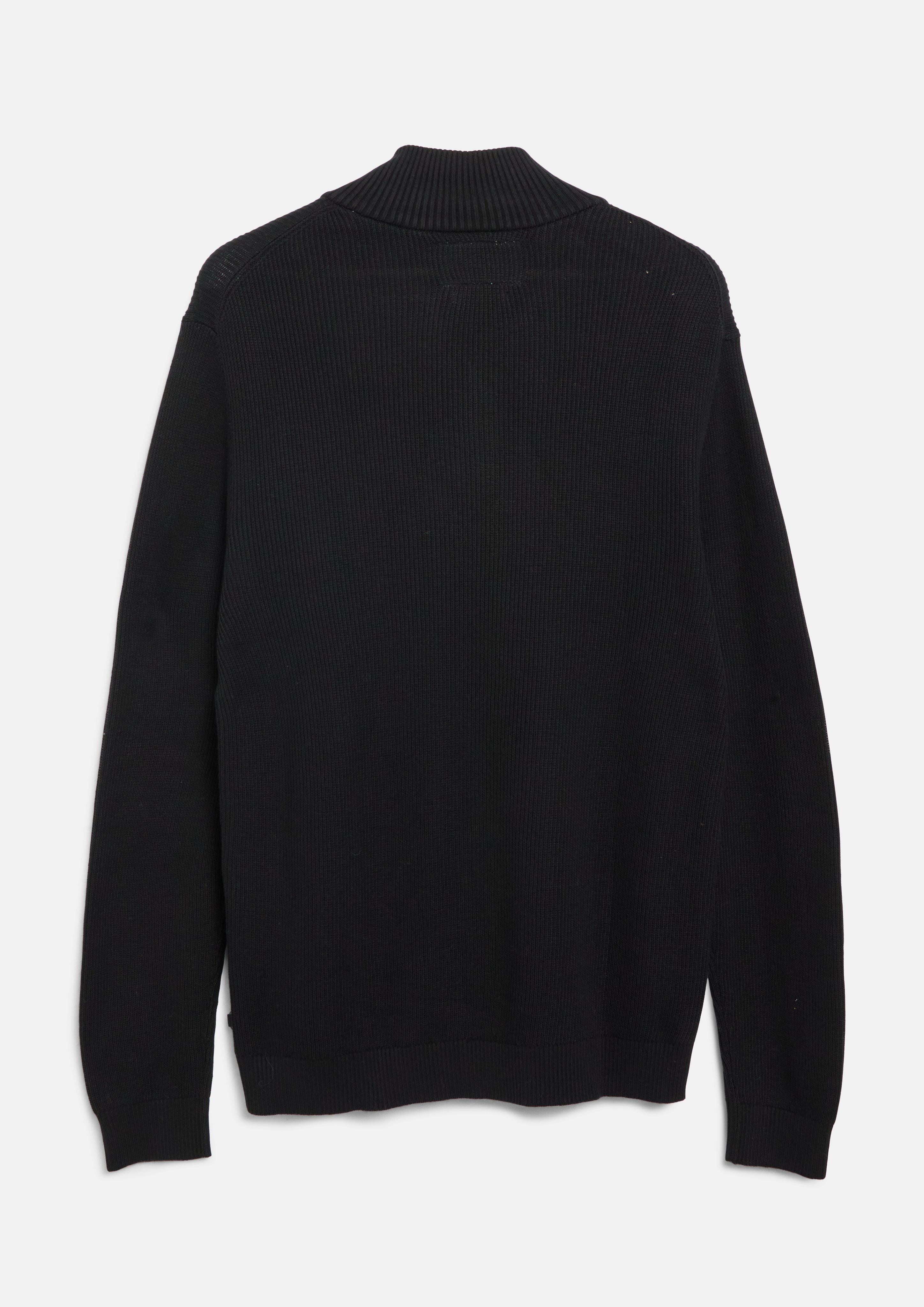 Men Knitted pullover in black by s.Oliver