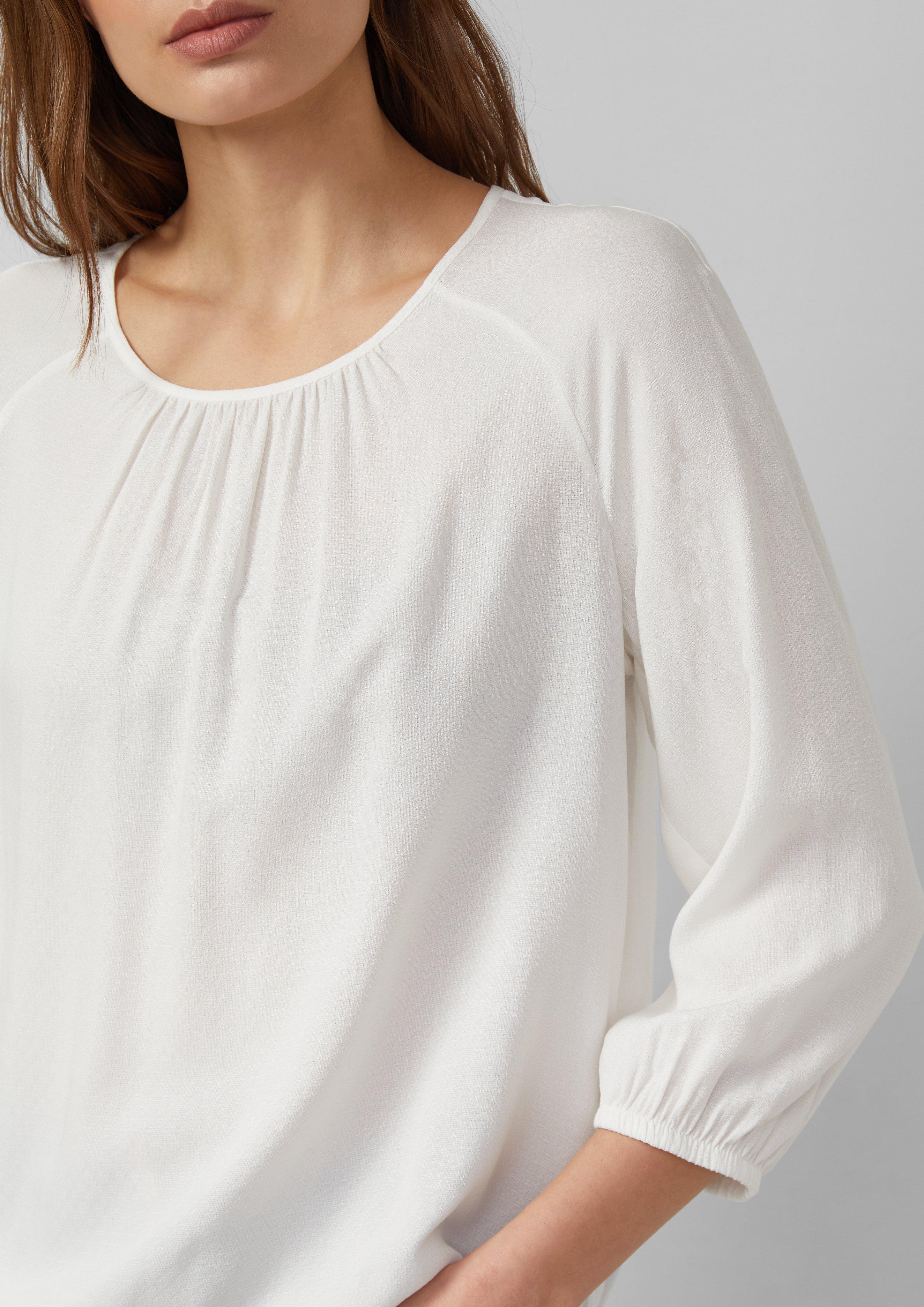 Thumbnail - Strukturierte Viskose-Bluse mit Raff-Details