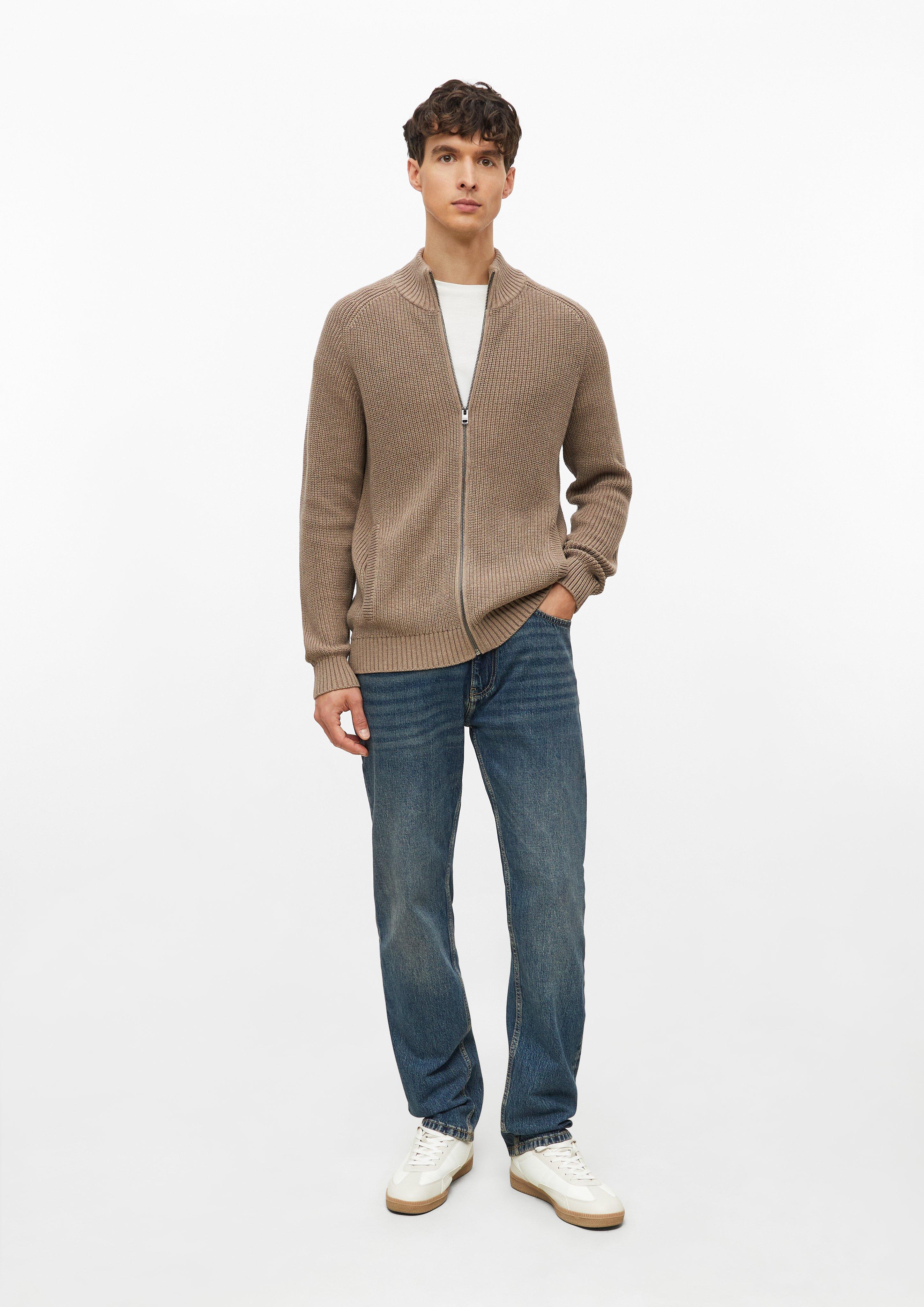 Hommes Cardigan structuré 100 % coton en brun de s.Oliver