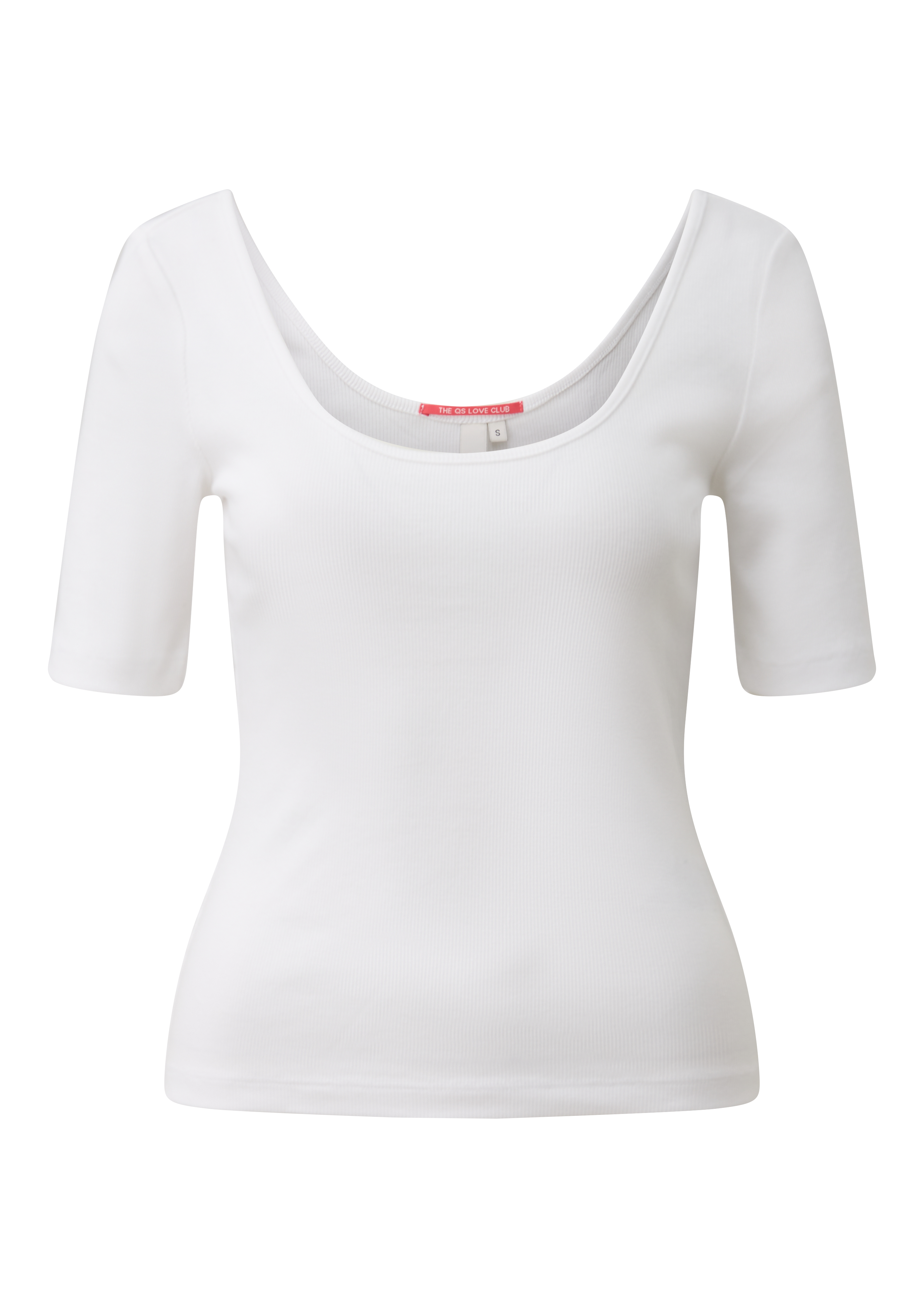 Qs Geripptes Halbarmshirt