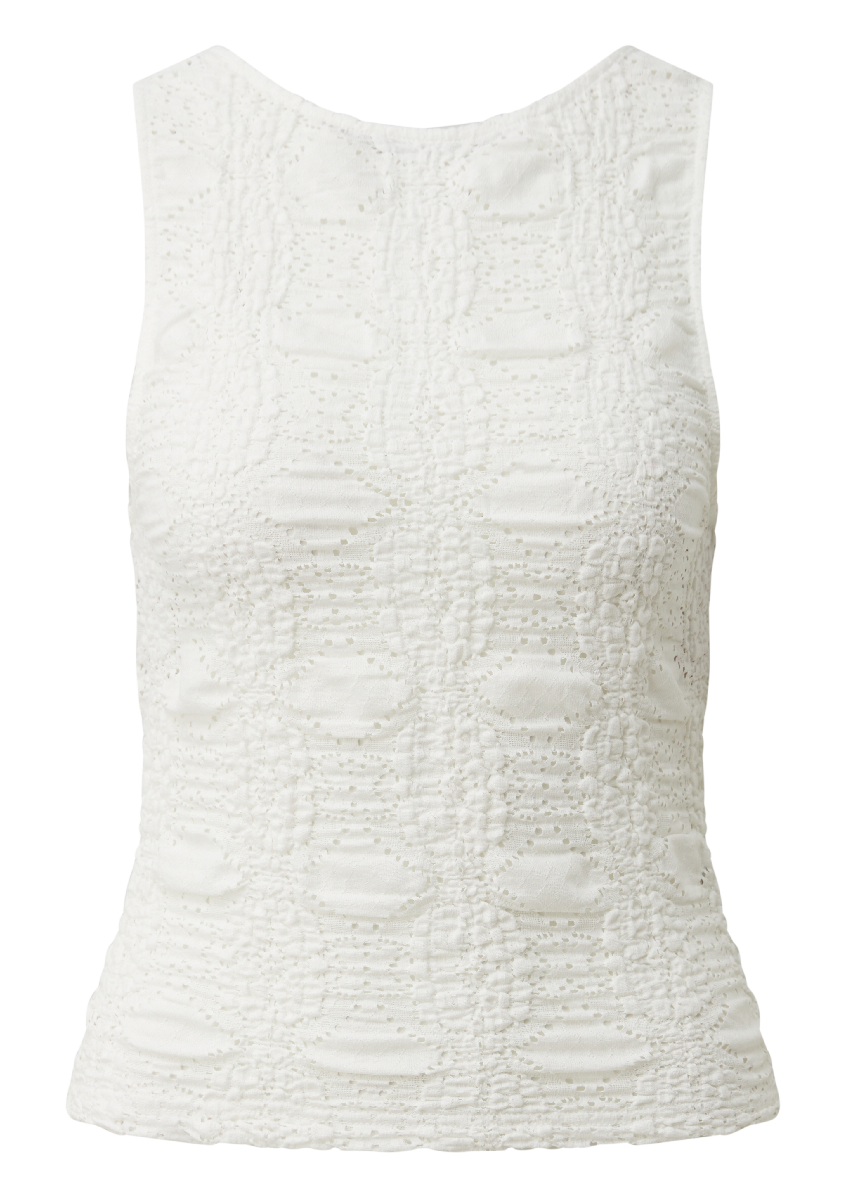 Qs Jerseytop Mit Transparentem Strukturmuster