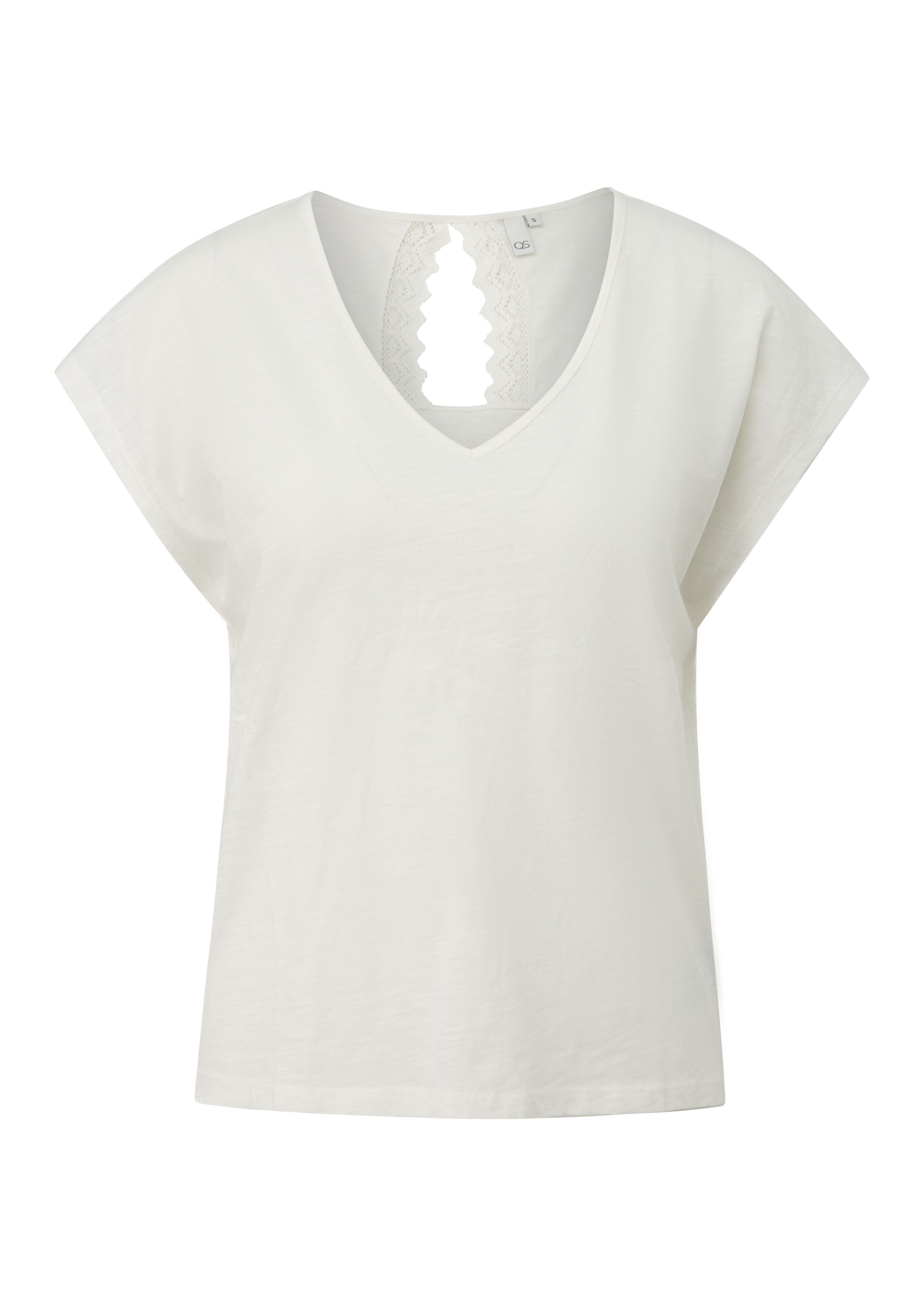 Qs T-Shirt Mit Spitzendetail