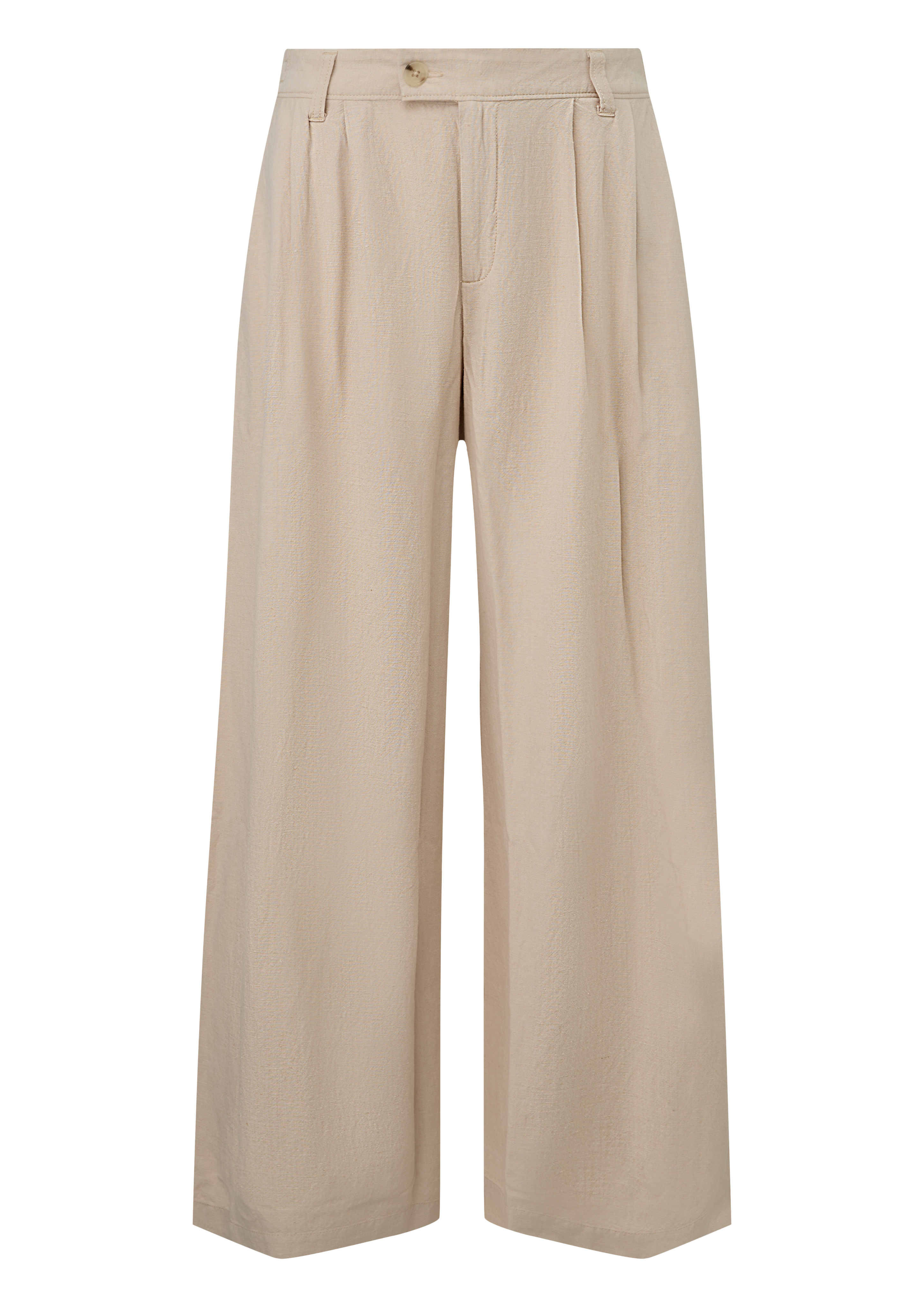 Leinemix-Hose mit Bundfalten