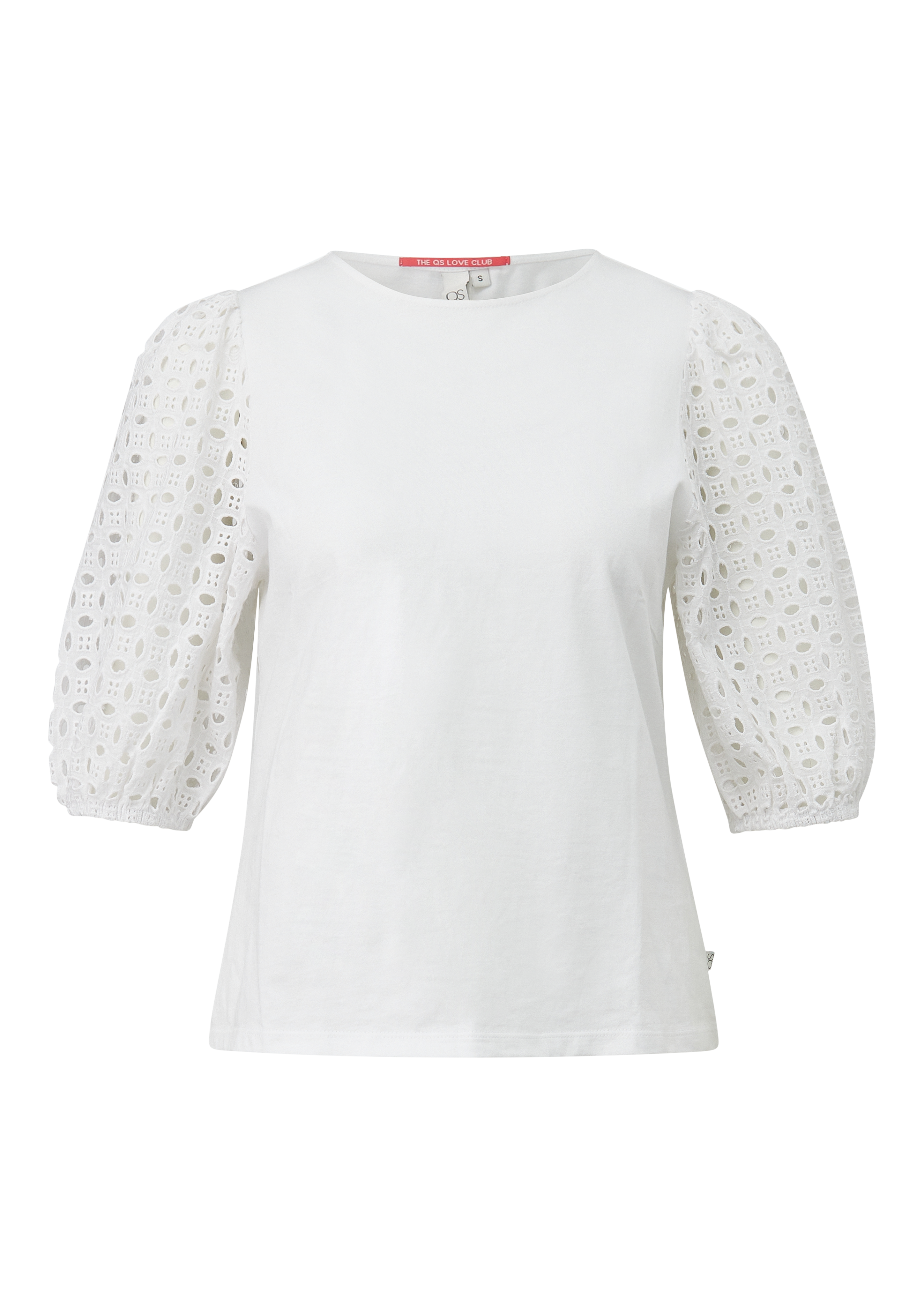 Shirt met broderie anglaise
