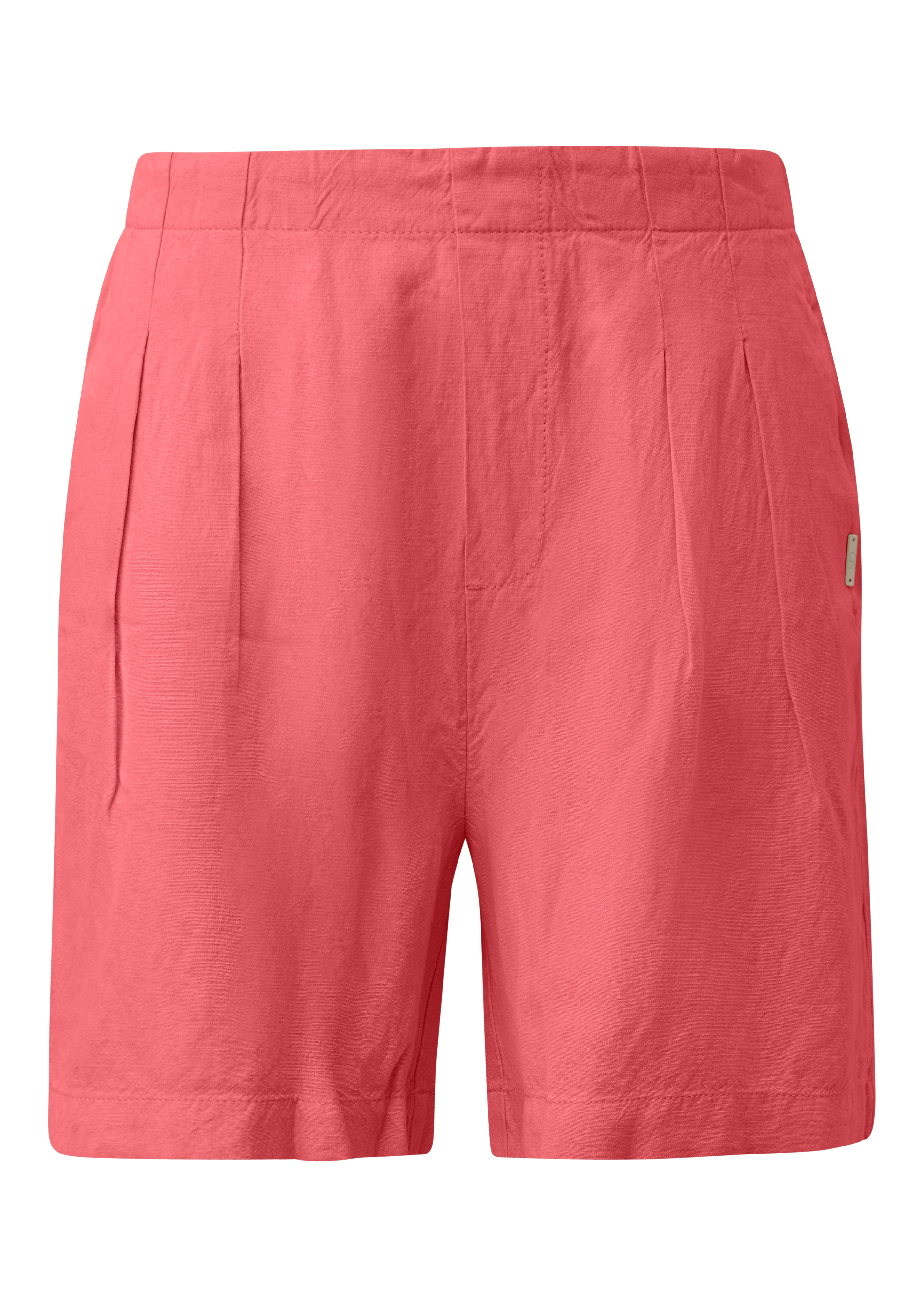 Geplooide shorts van linnenmix