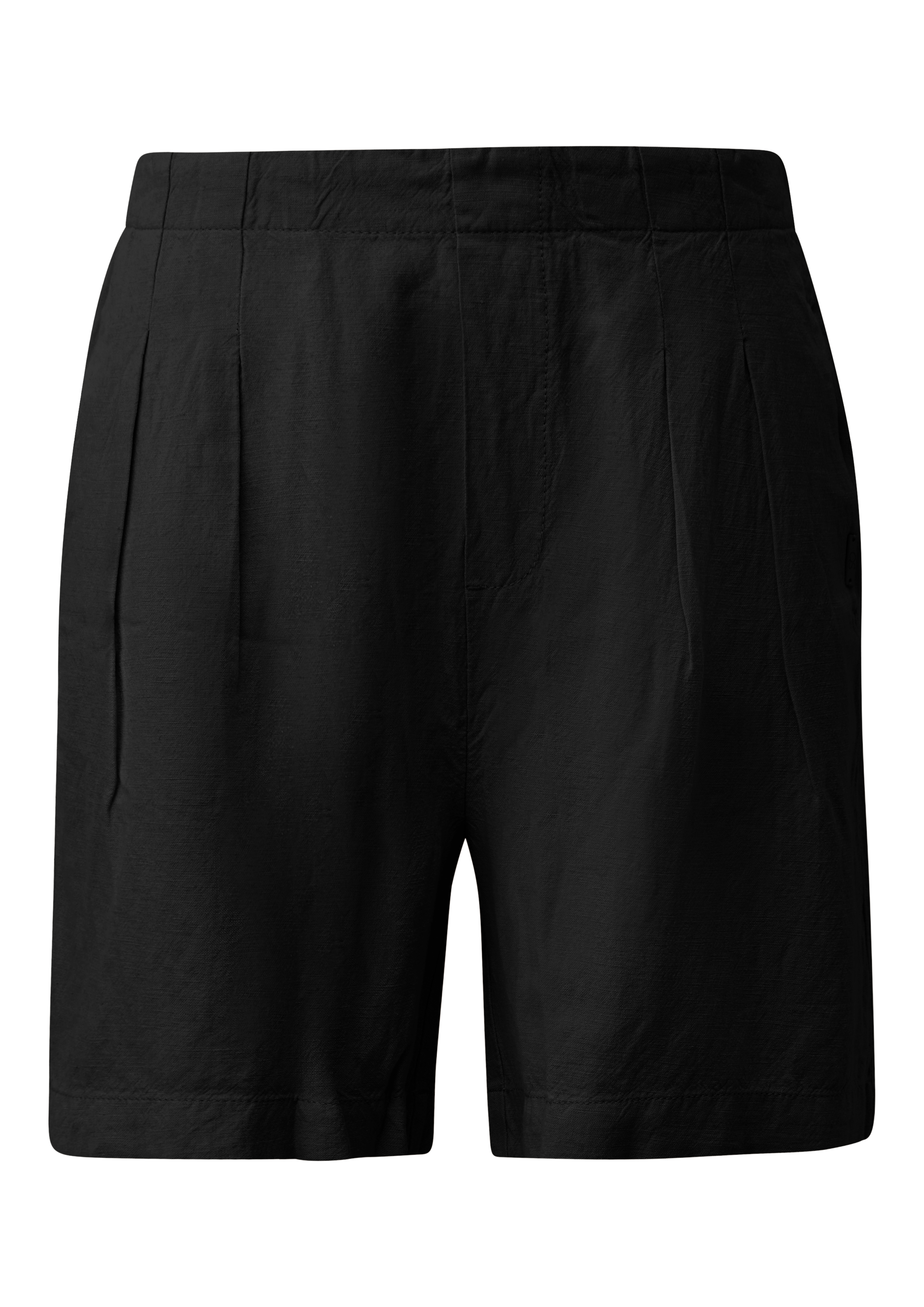 Geplooide shorts van linnenmix