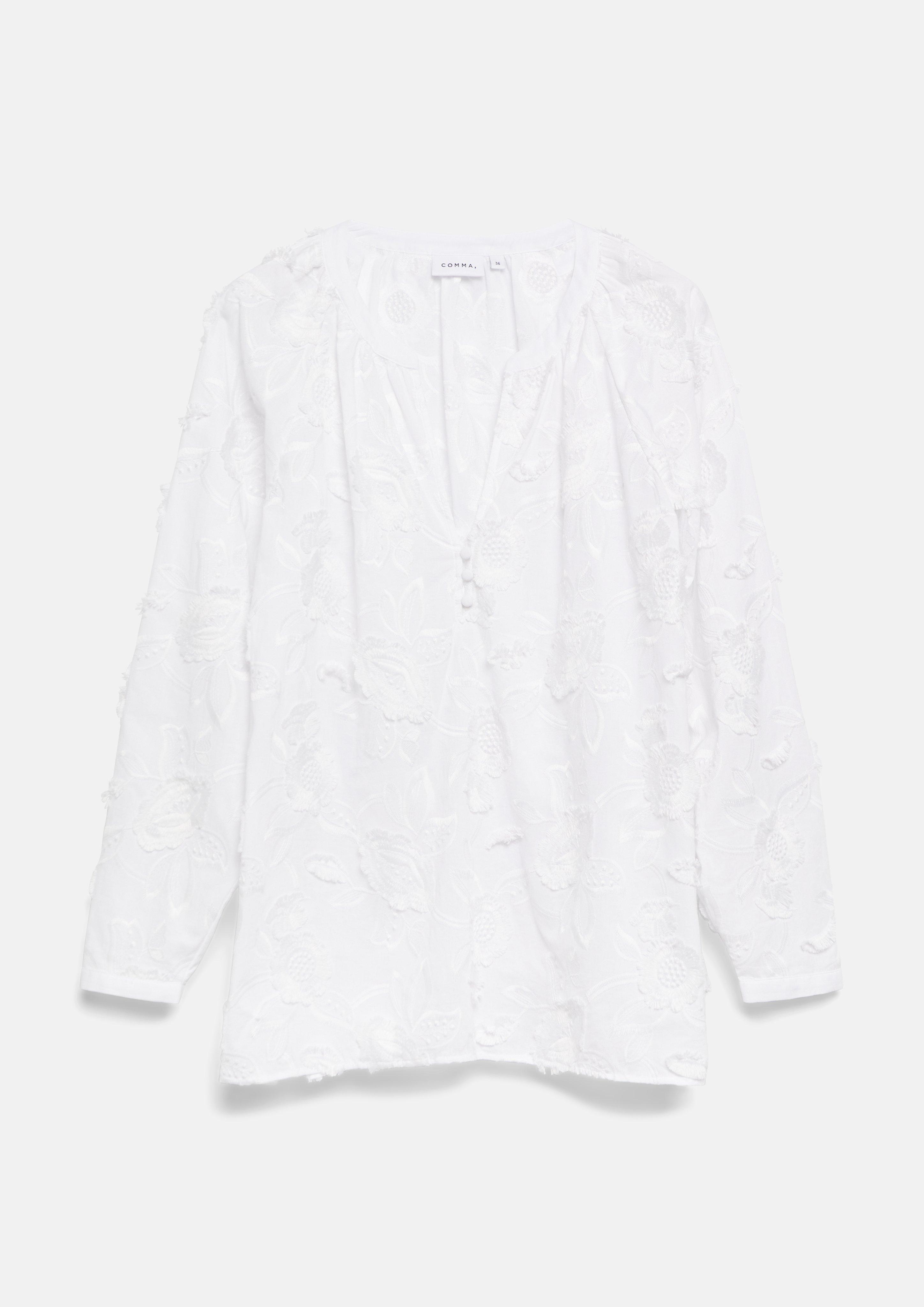 Bluse in weiß von COMMA