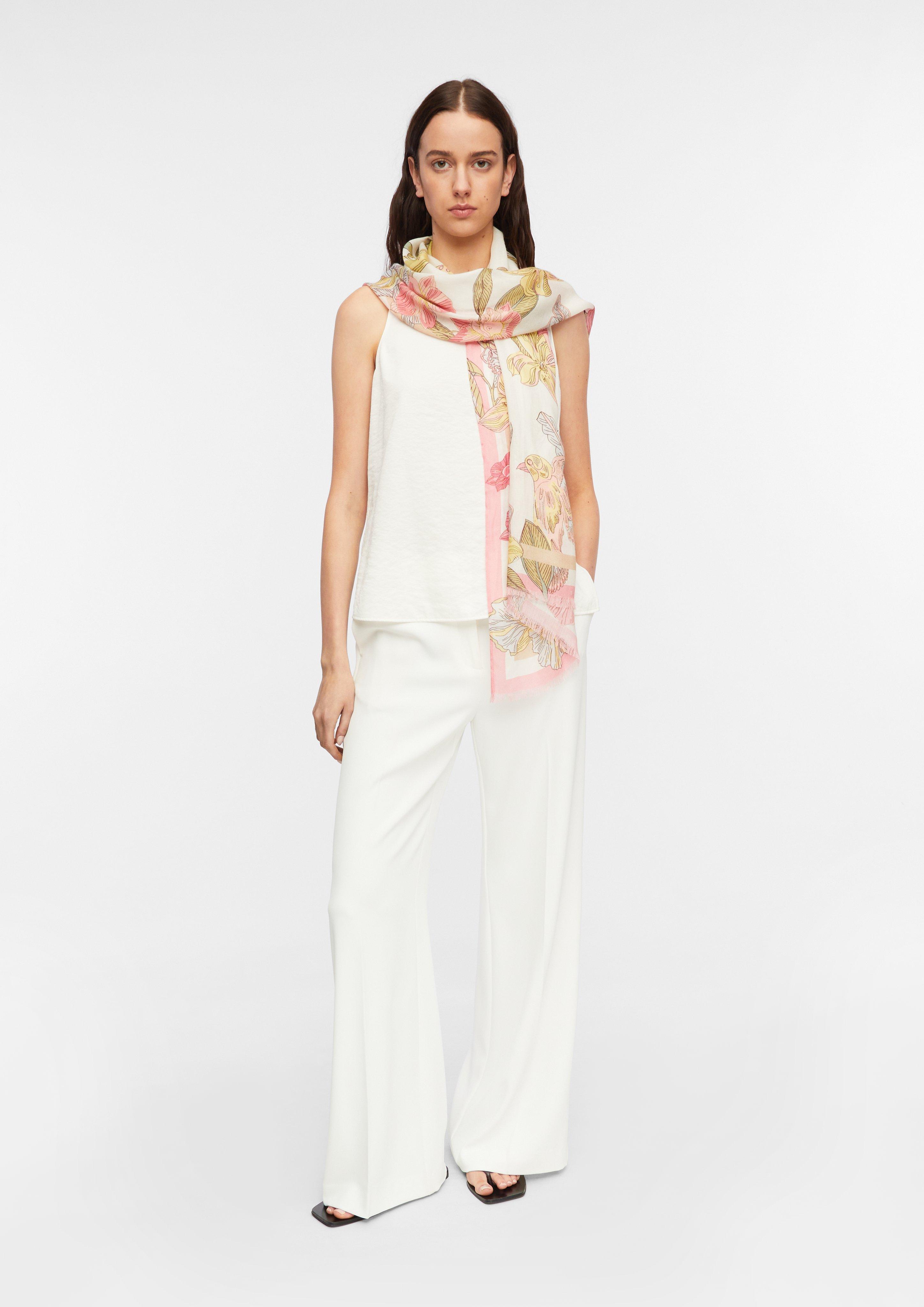 Foulard léger à motif floral en  de COMMA