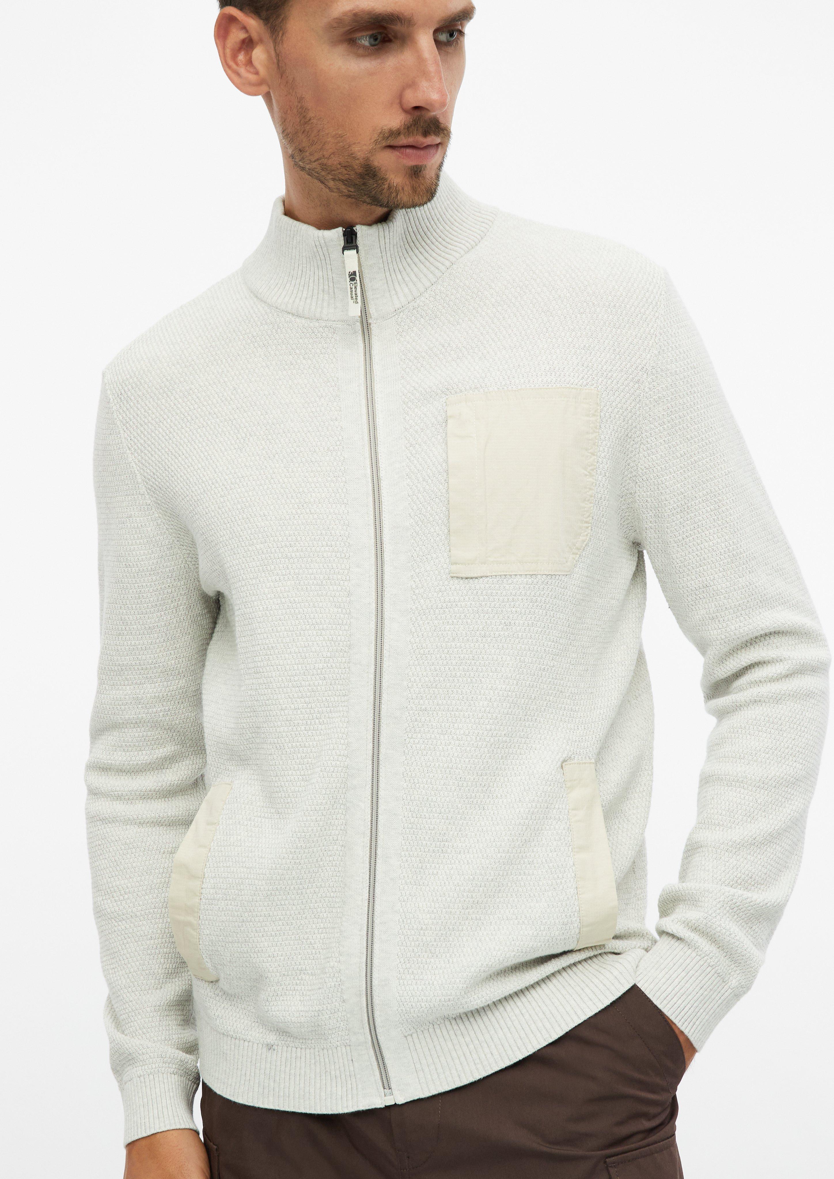 Heren Gebreid Vest in crème van s.Oliver