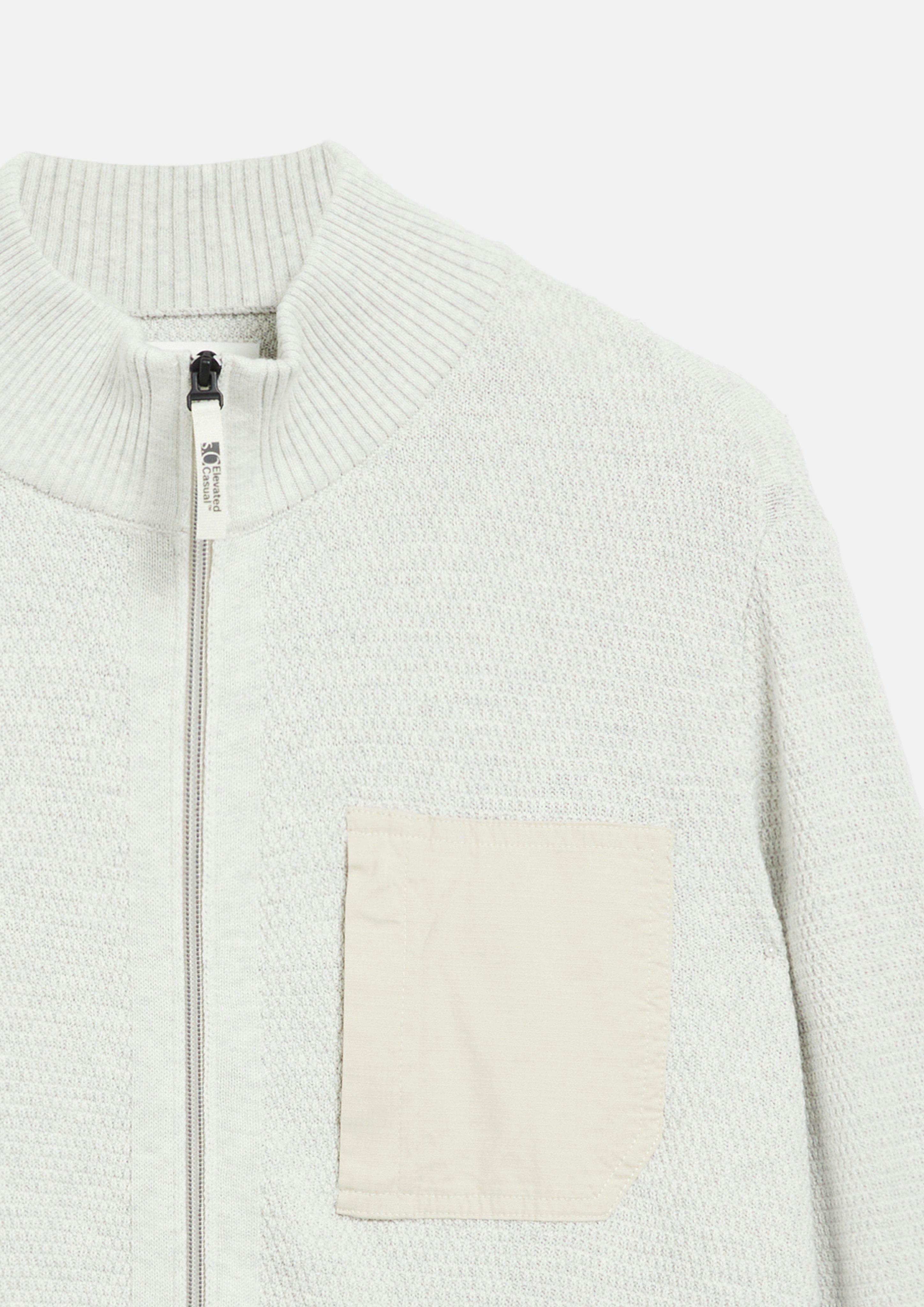 Heren Gebreid Vest in crème van s.Oliver