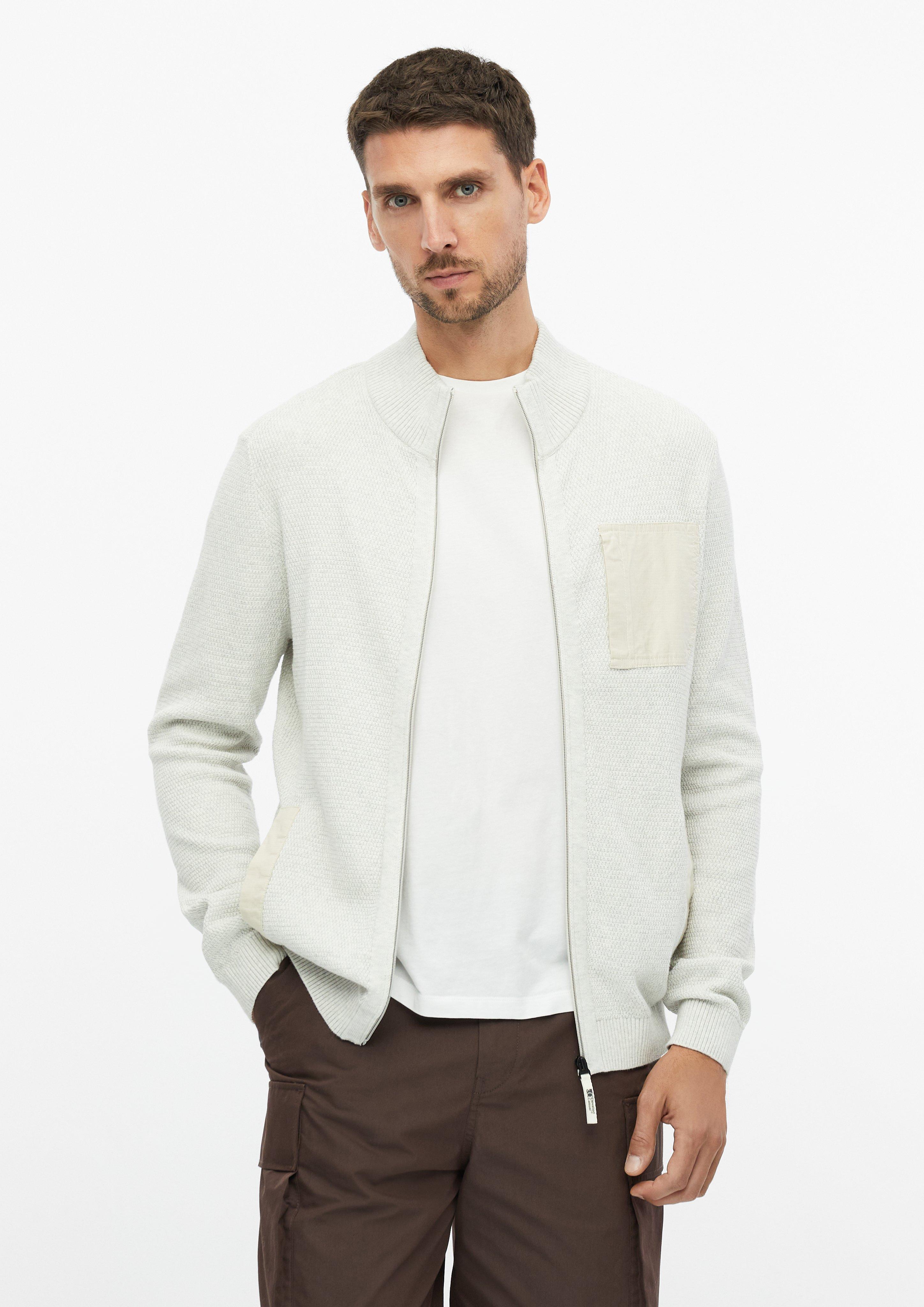 Heren Gebreid Vest in crème van s.Oliver