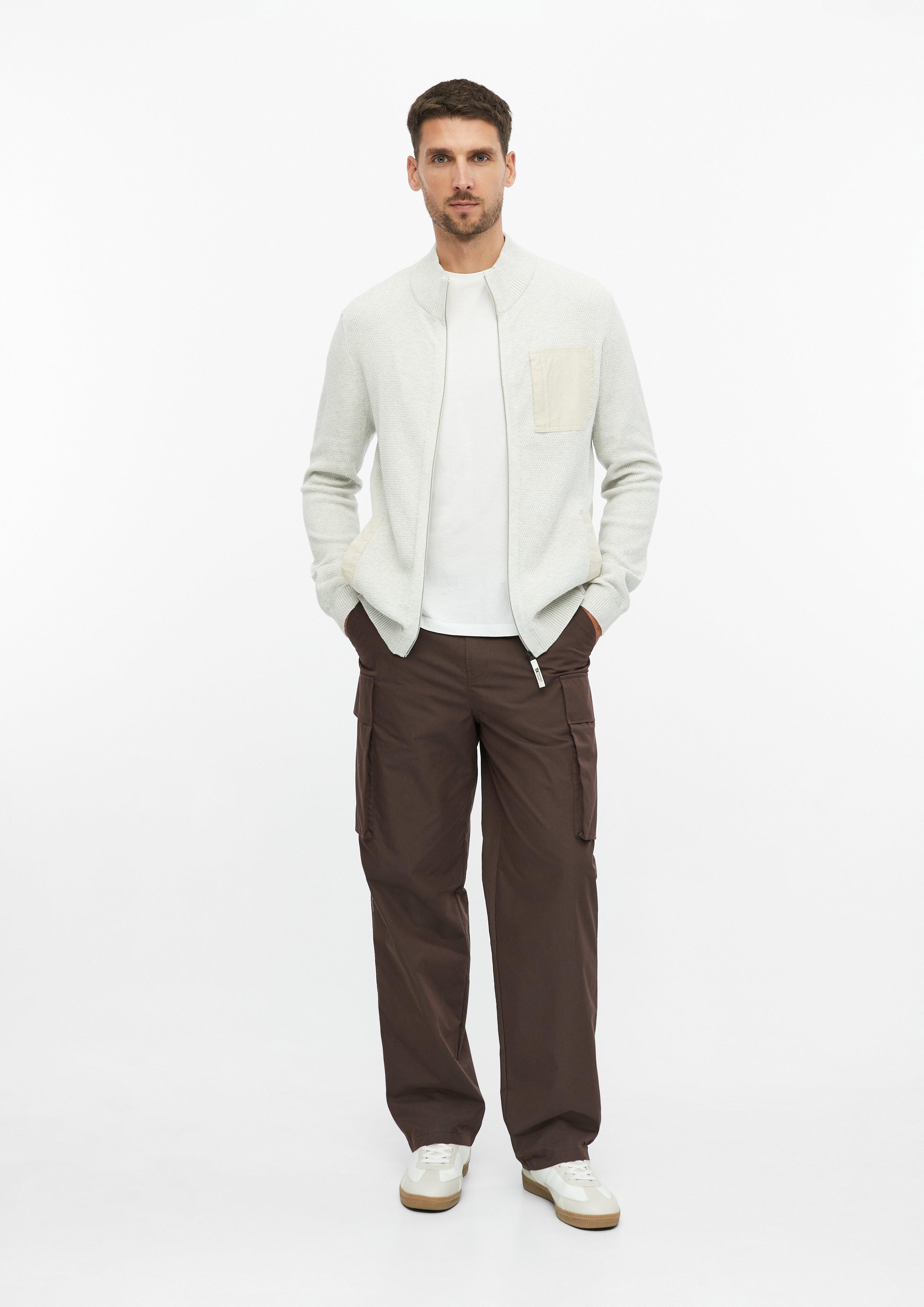 Heren Gebreid Vest in crème van s.Oliver