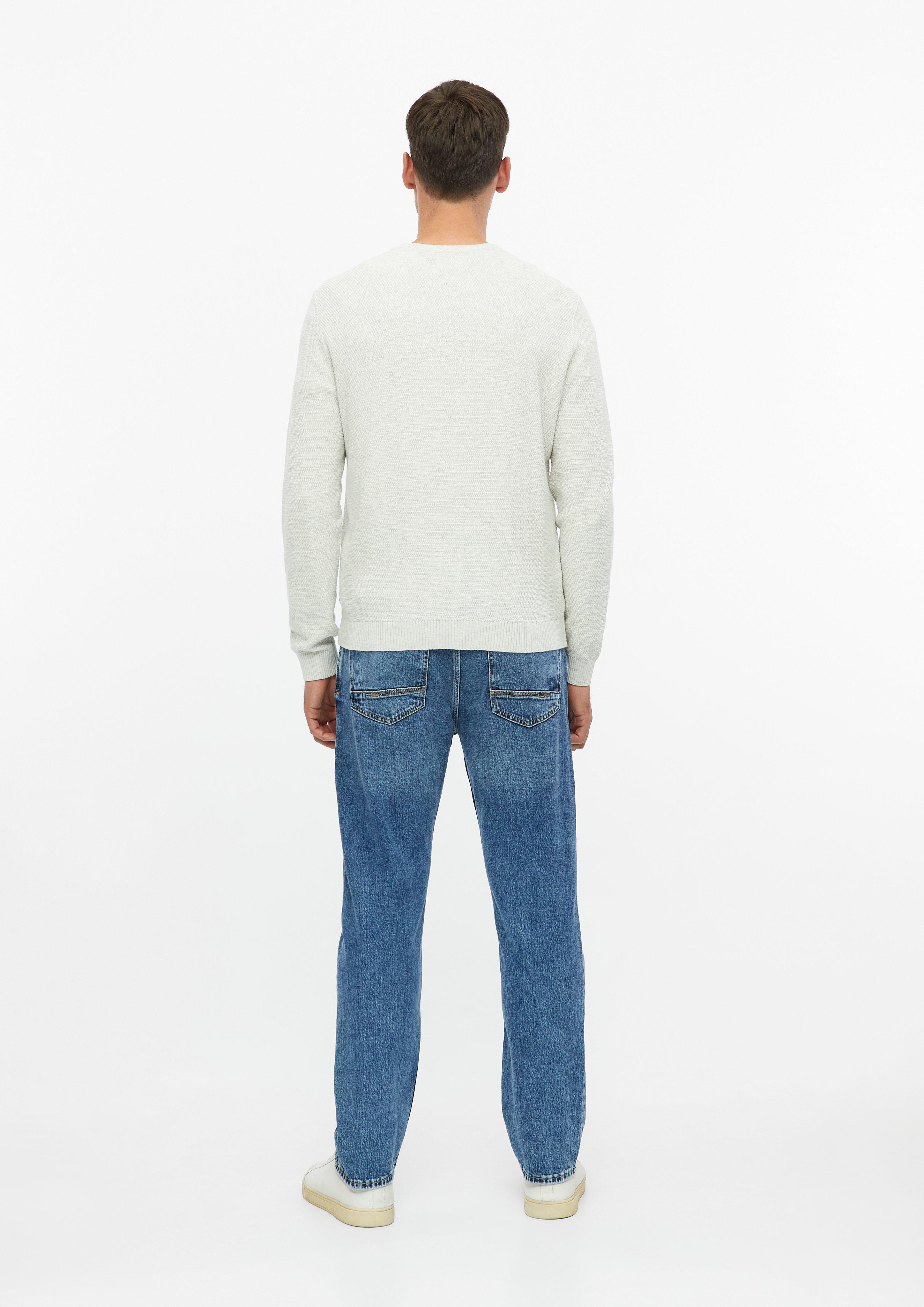 Hommes Pull en tricot en crème de s.Oliver