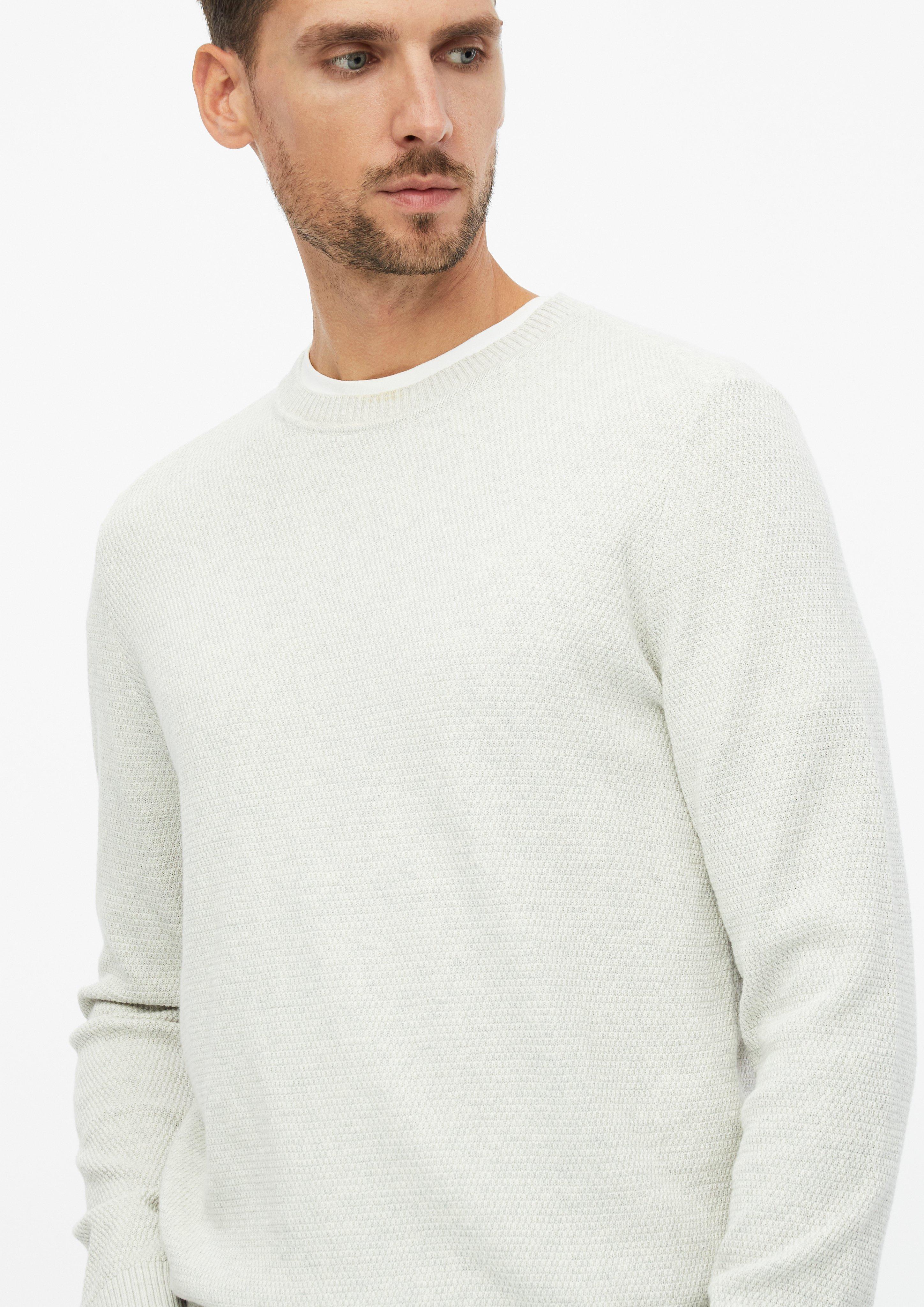 Hommes Pull en tricot en crème de s.Oliver