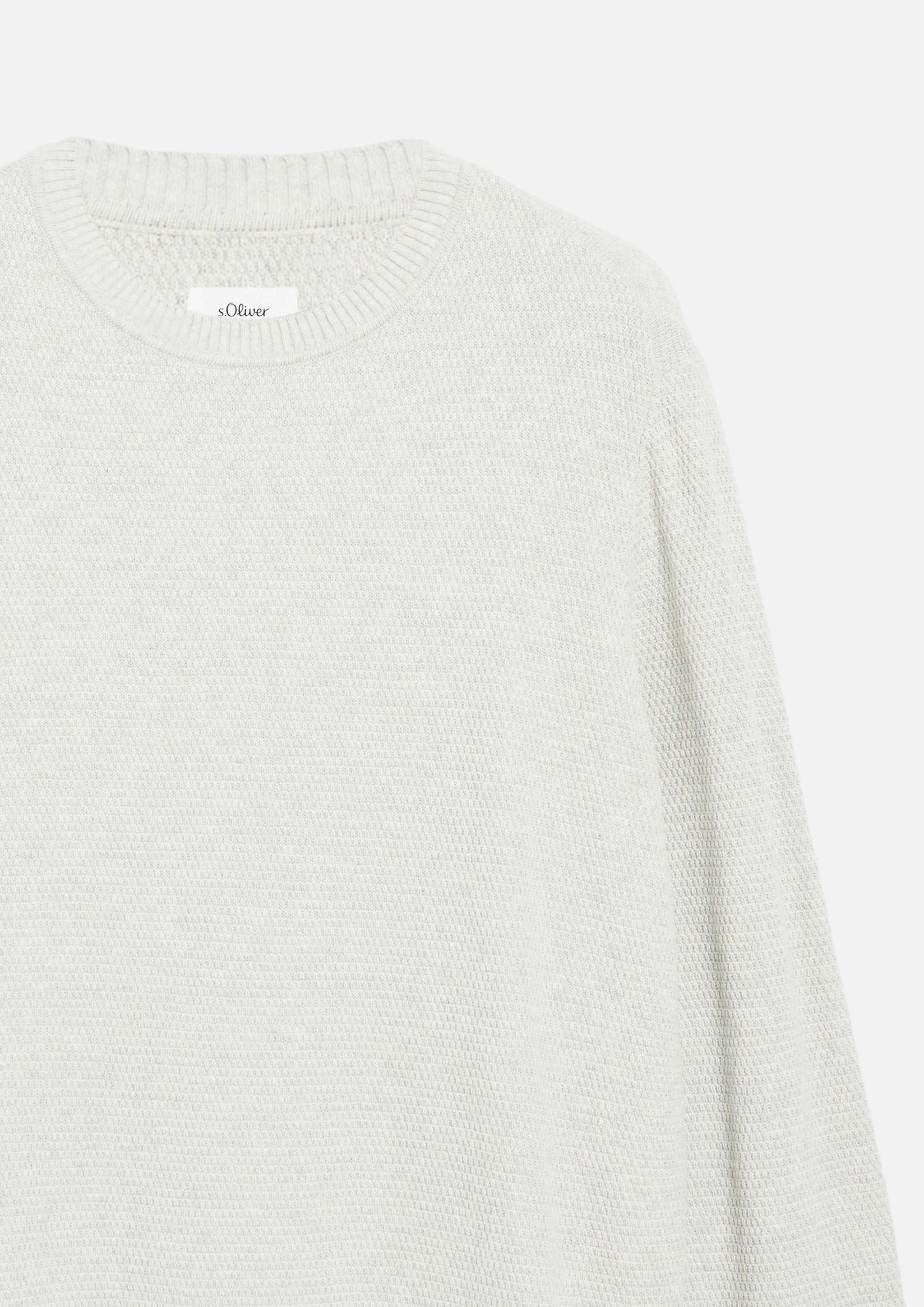 Hommes Pull en tricot en crème de s.Oliver