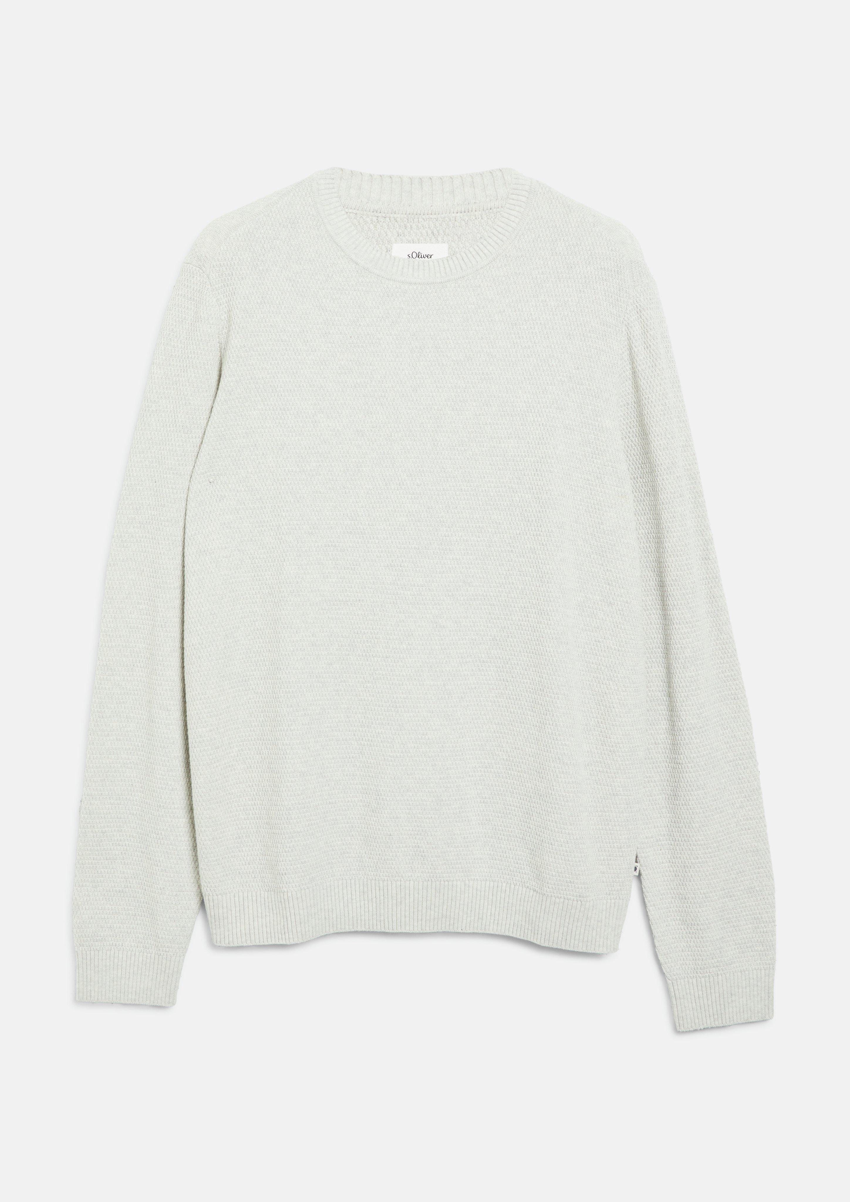 Hommes Pull en tricot en crème de s.Oliver