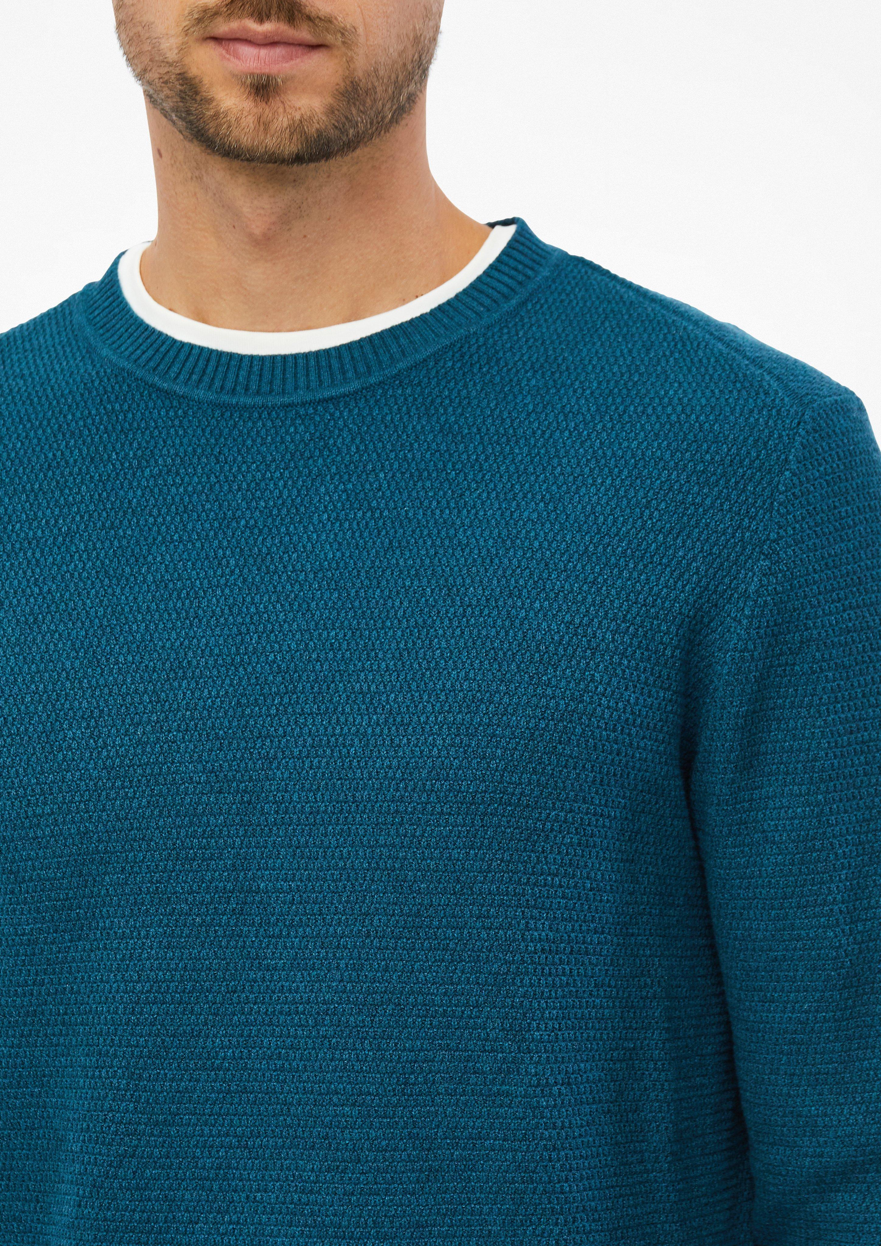 Hommes Pull en tricot en bleu de s.Oliver
