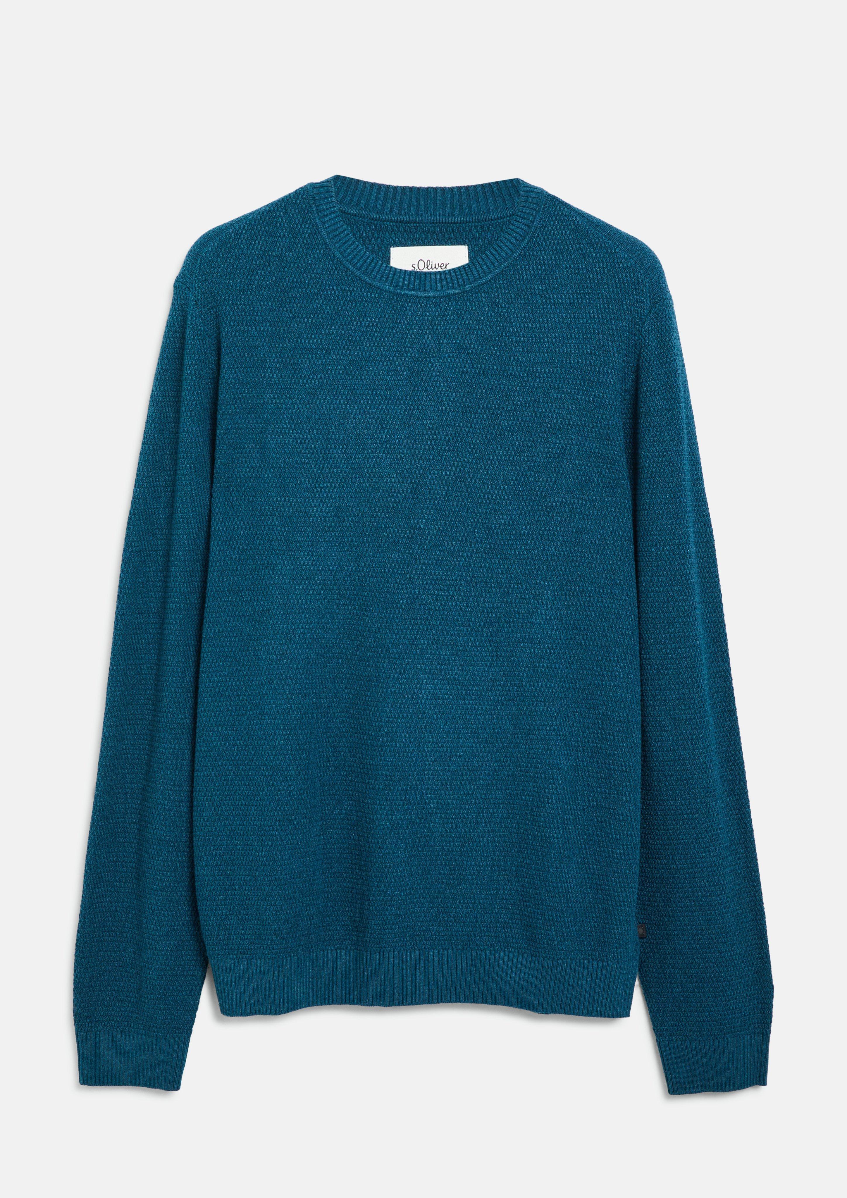 Hommes Pull en tricot en bleu de s.Oliver