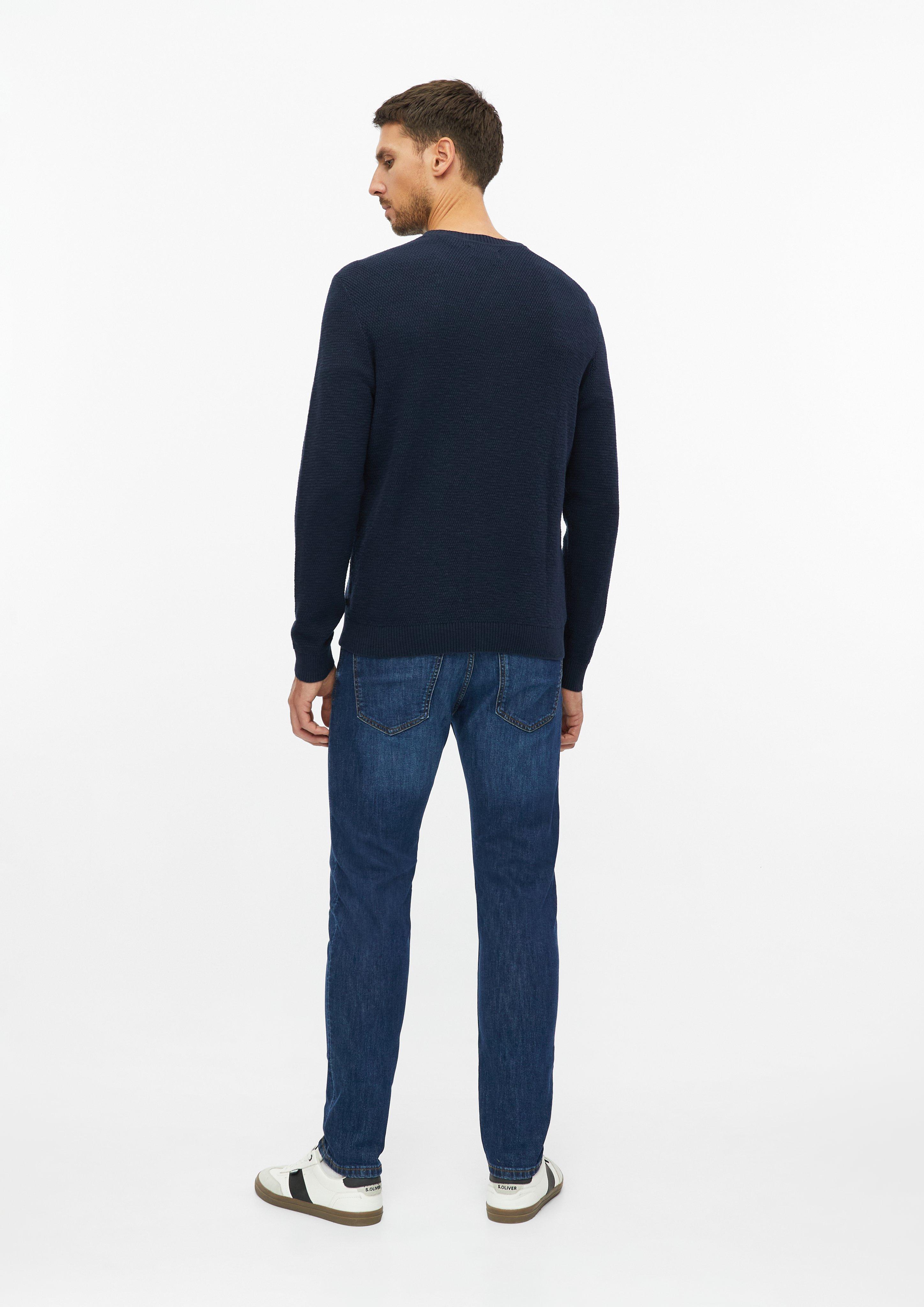 Men Knitted pullover in blue by s.Oliver