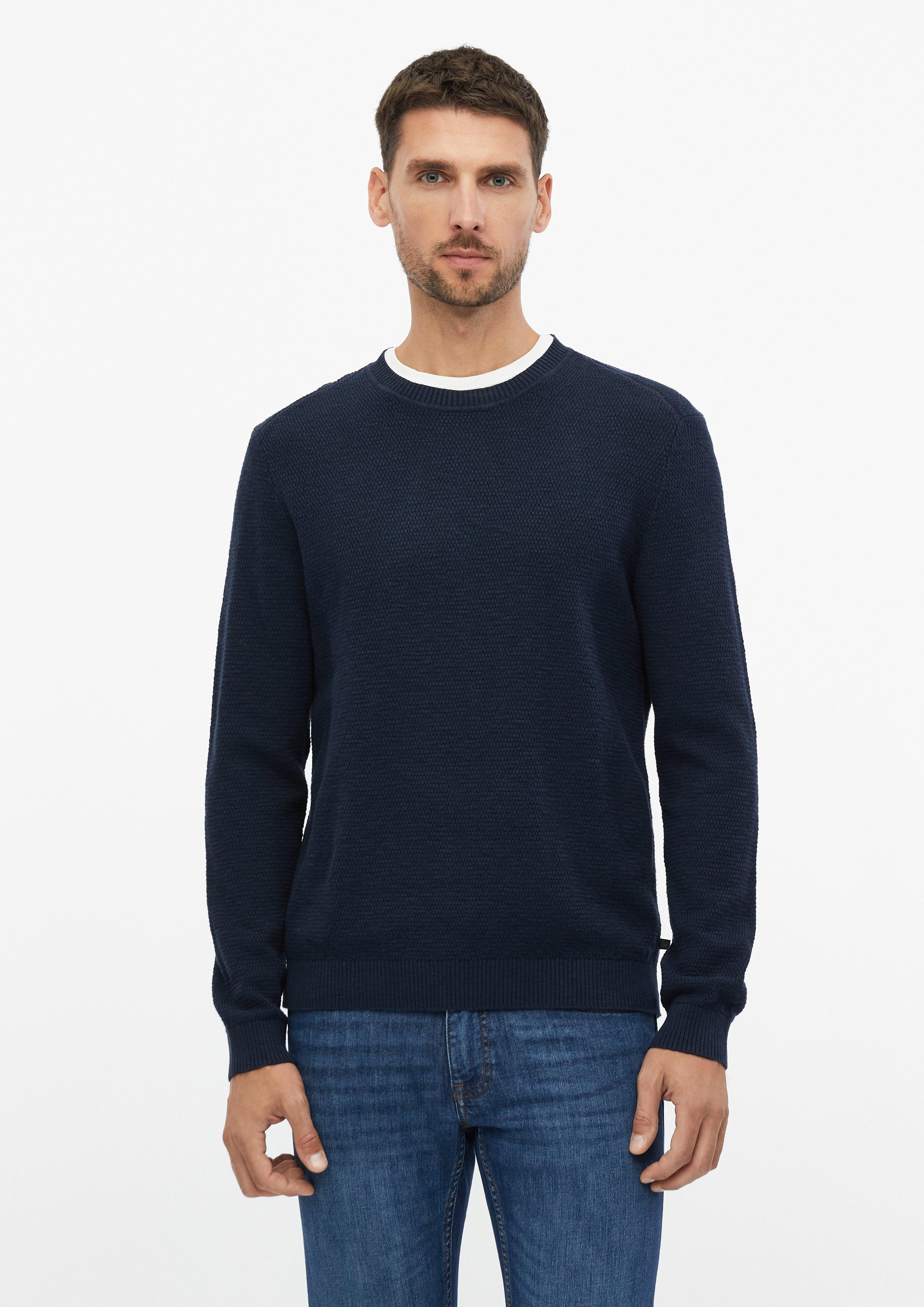 Knitted pullover in navy by s.Oliver