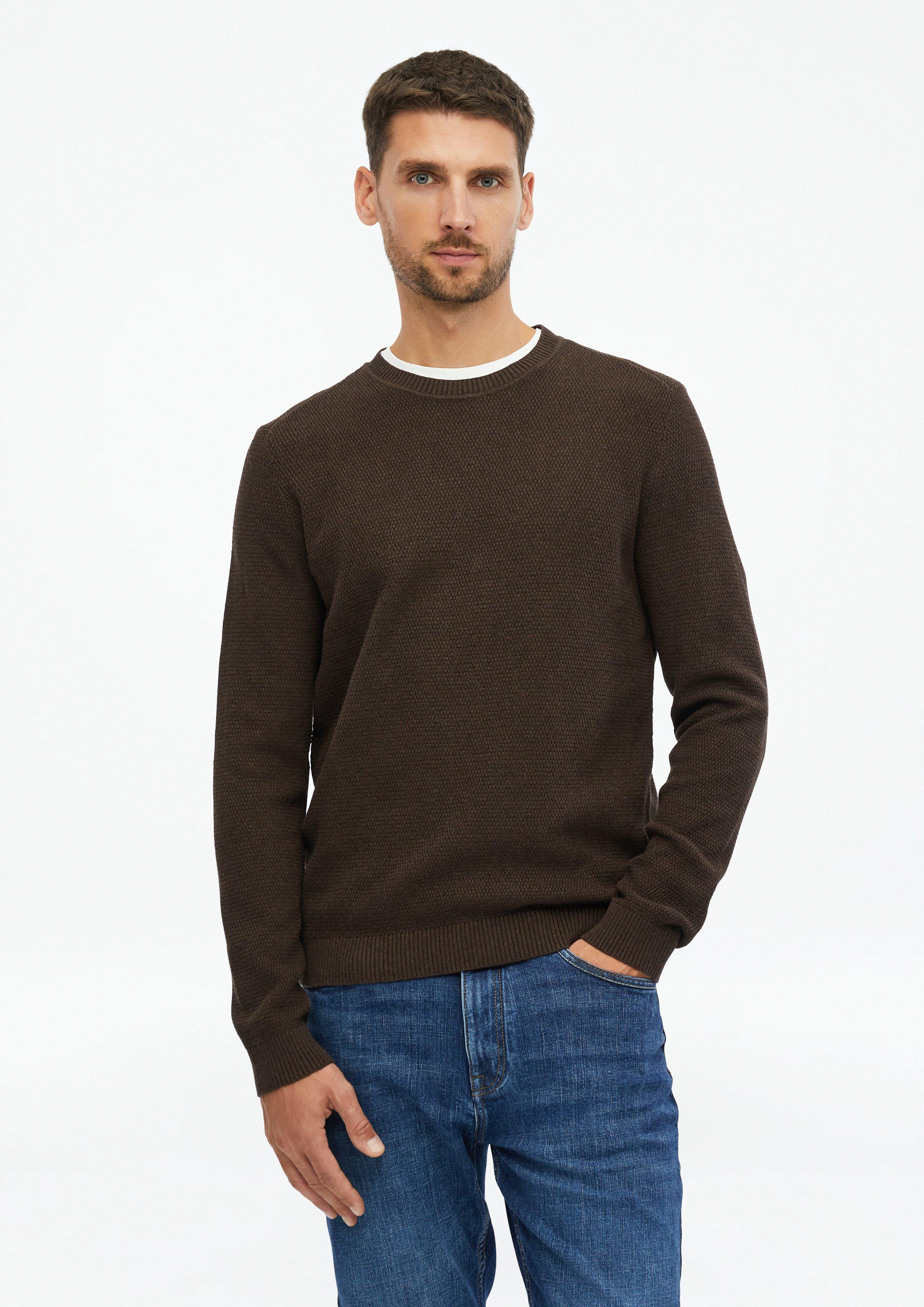 Hommes Pull en tricot en brun de s.Oliver