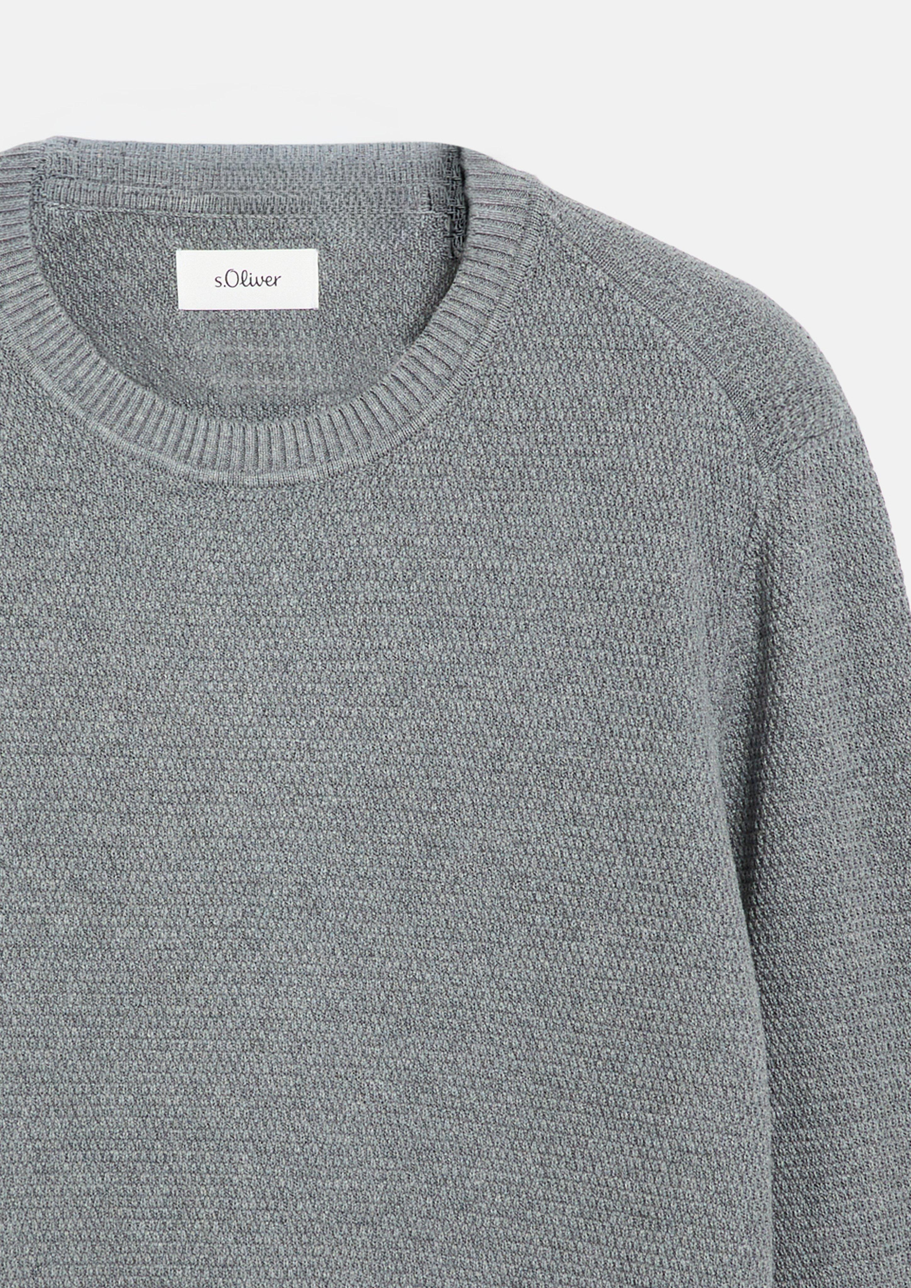 Hommes Pull en tricot en gris de s.Oliver