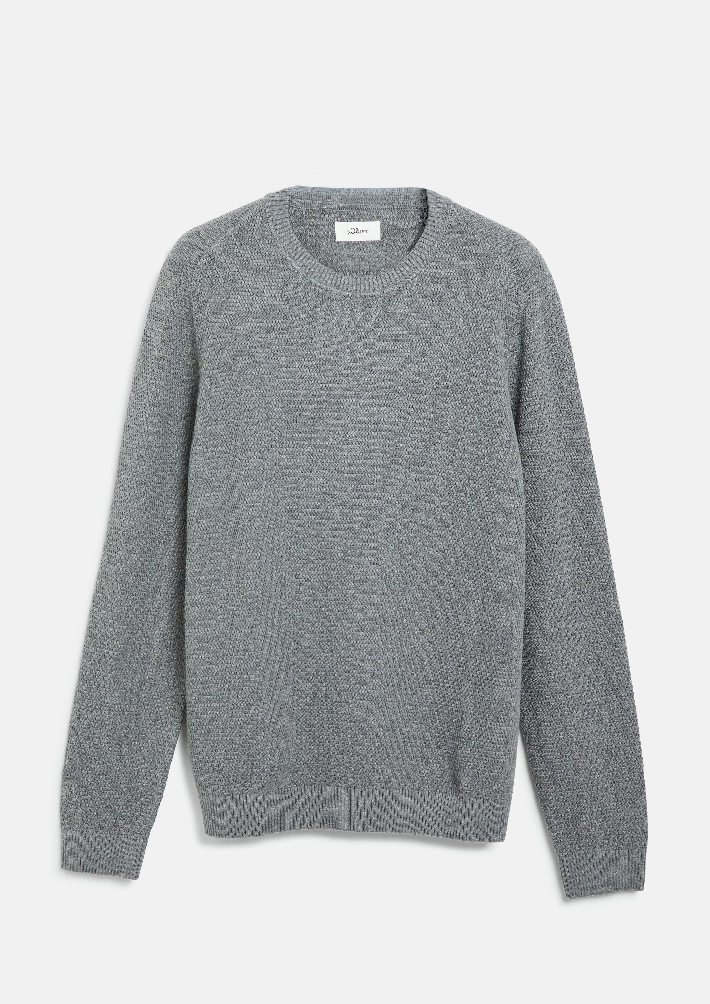 Hommes Pull en tricot en gris de s.Oliver