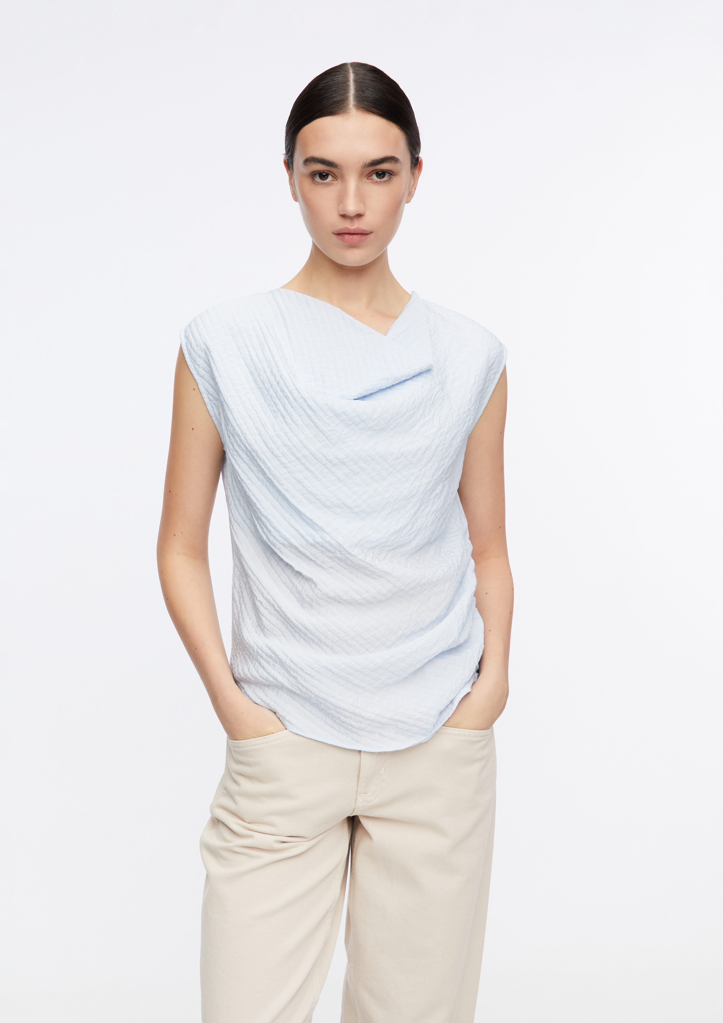 Bluse in hellblau von COMMA