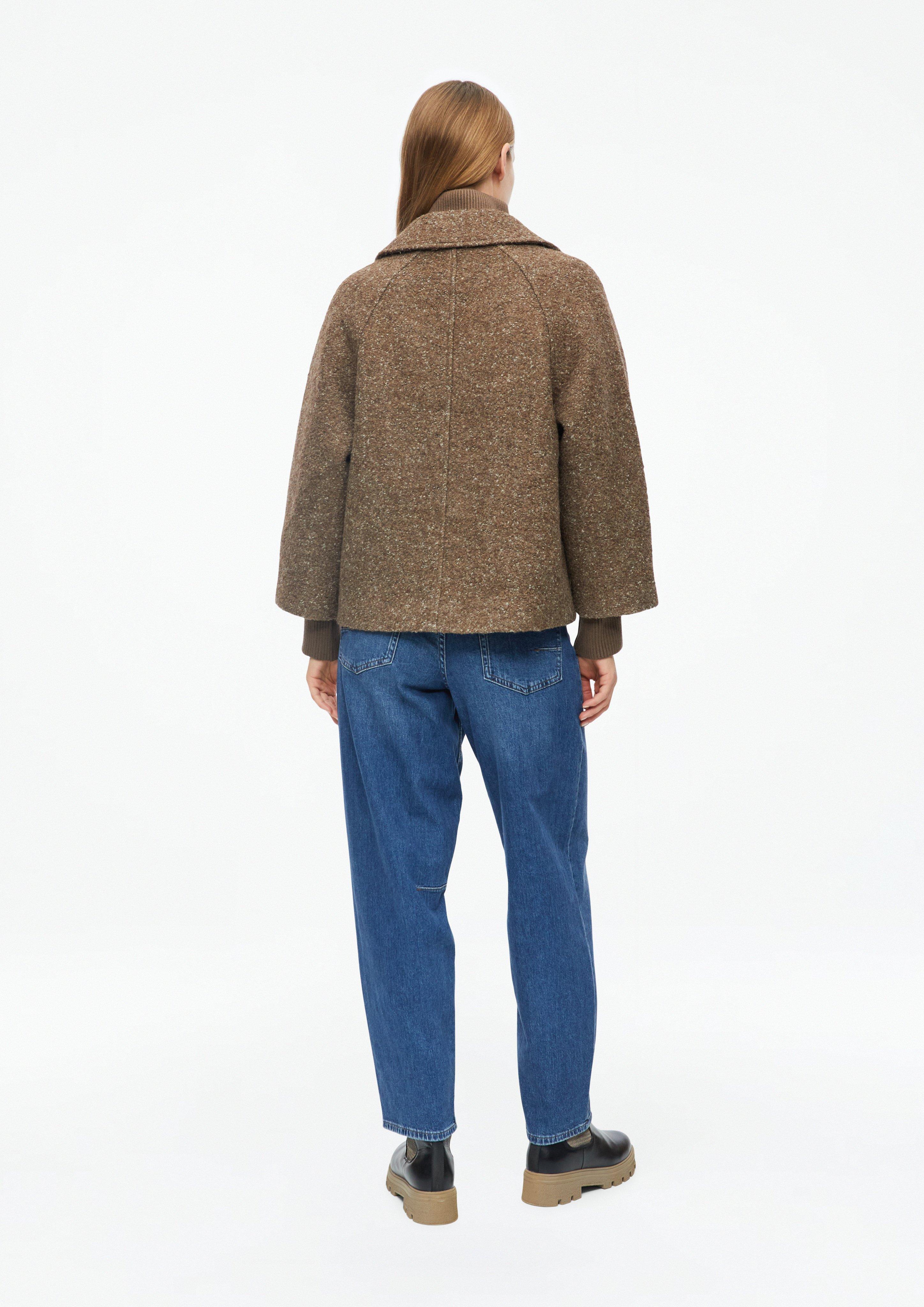 Dames s.Oliver x Heidi Klum: cabanjas van bouclé in bruin van s.Oliver