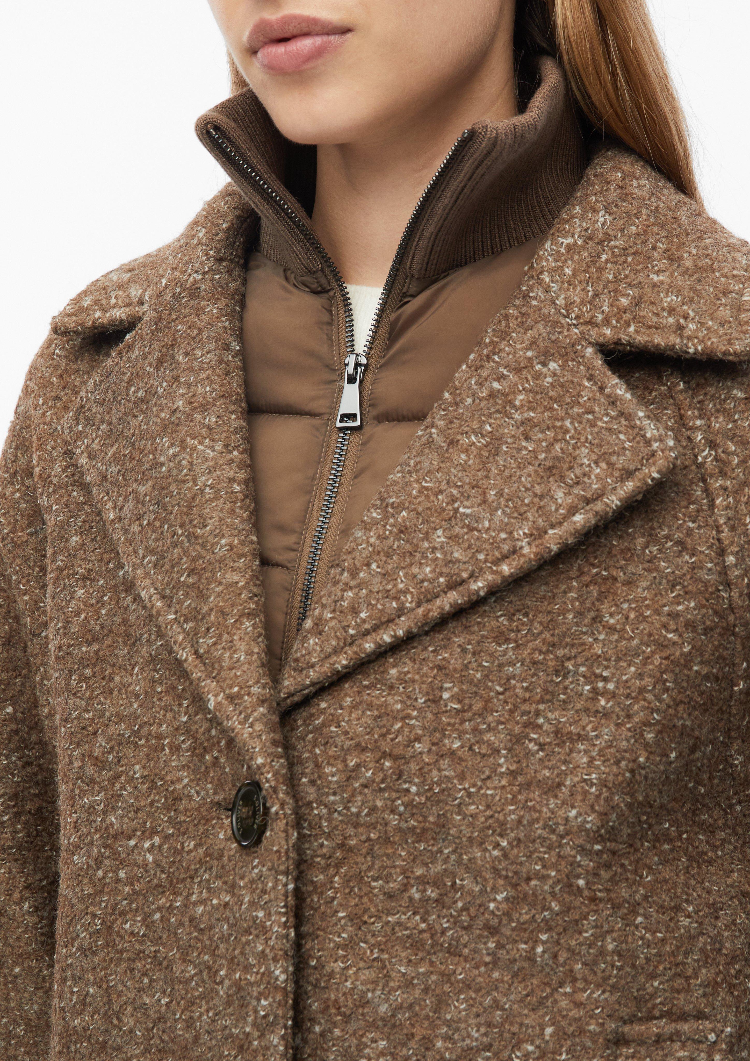 Dames s.Oliver x Heidi Klum: cabanjas van bouclé in bruin van s.Oliver